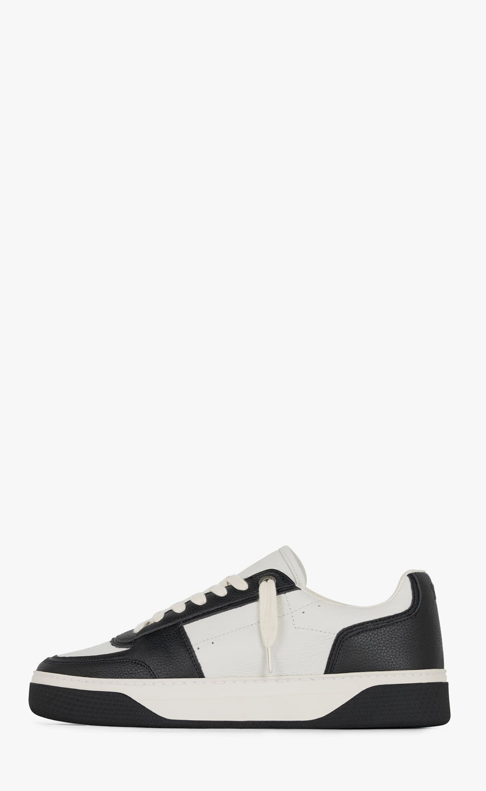 INITIAL LEATHER BLACK WHITE SNEAKER