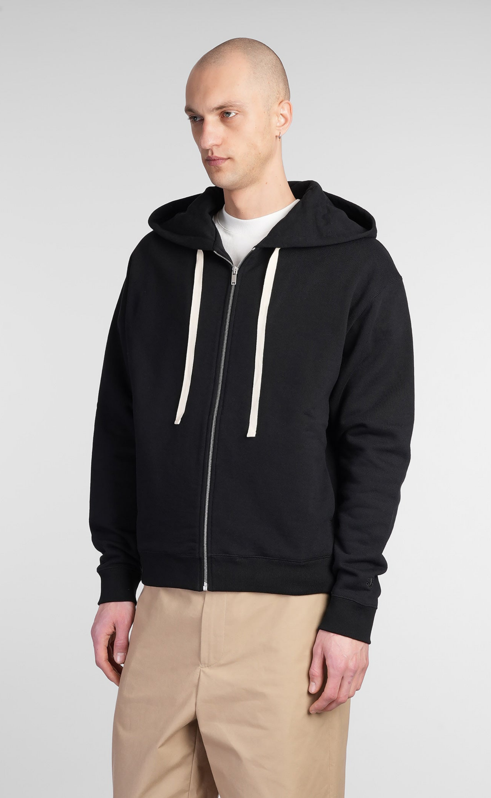 ZIPPED HOODIE BLACK