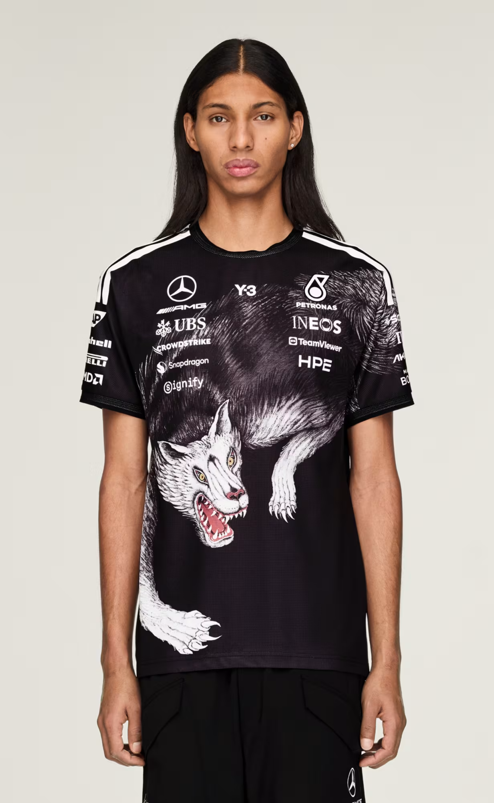 F1 MERCEDES DRIVER BLACK T-SHIRT