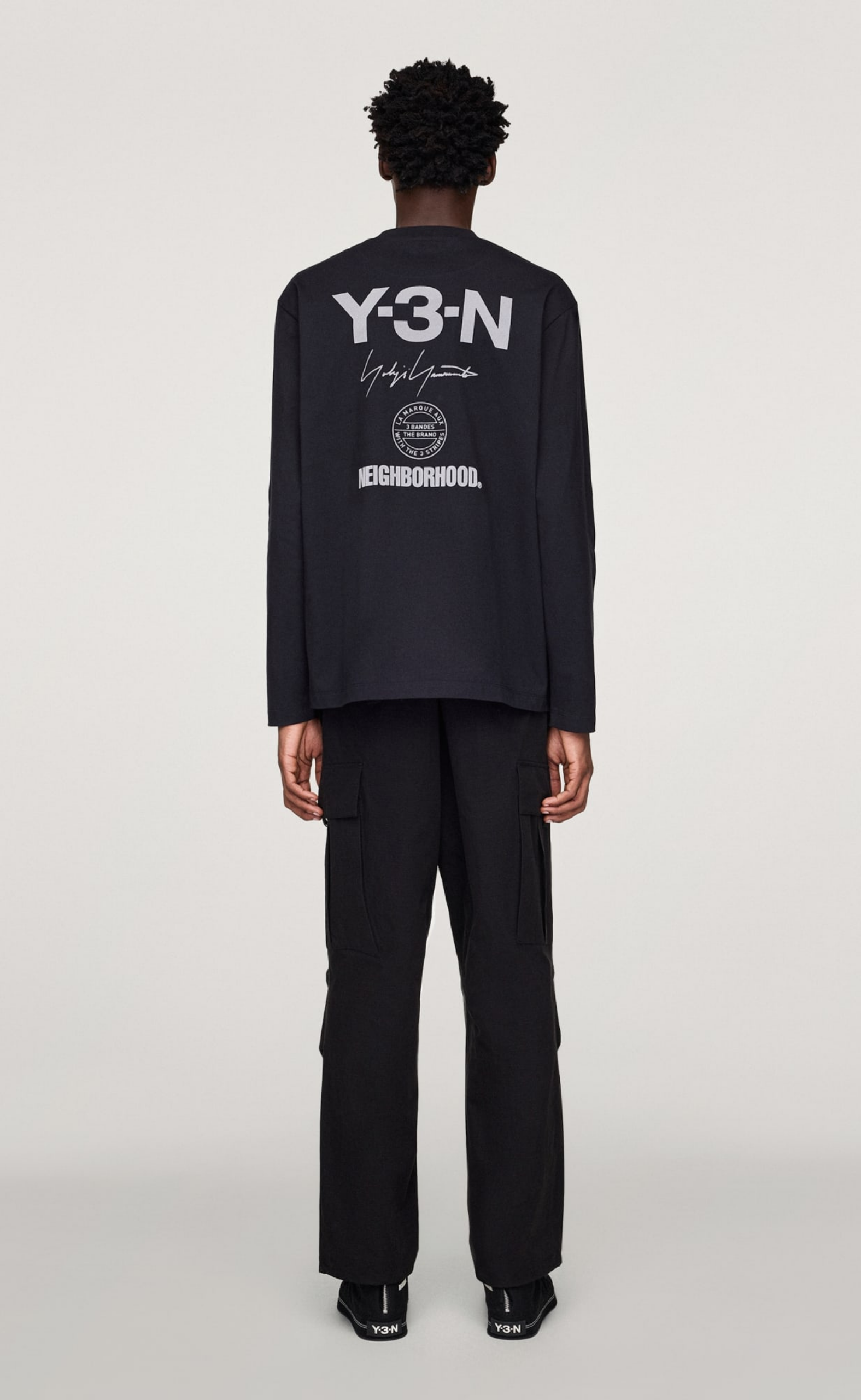 Y-3 NBHD LOGO BLACK LONGSLEEVE