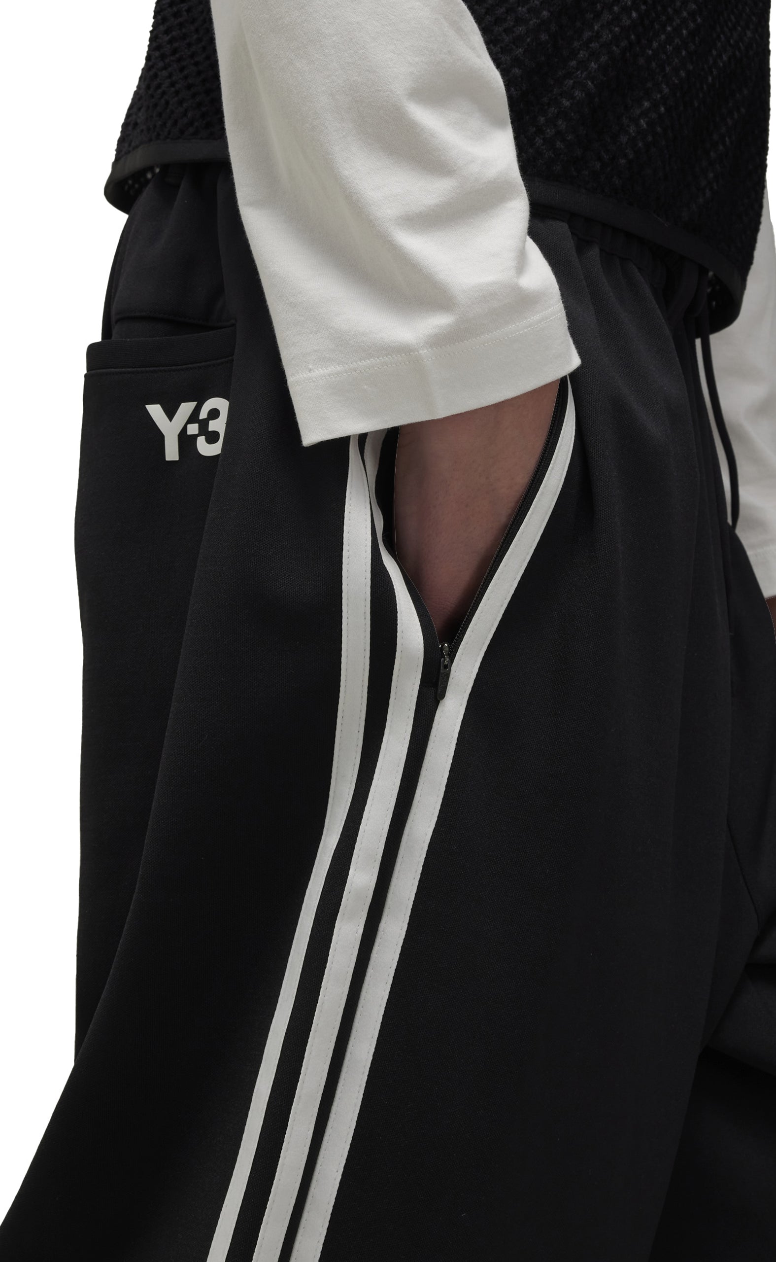 3-STRIPES TRACK BACK LOGO BLACK PANTS