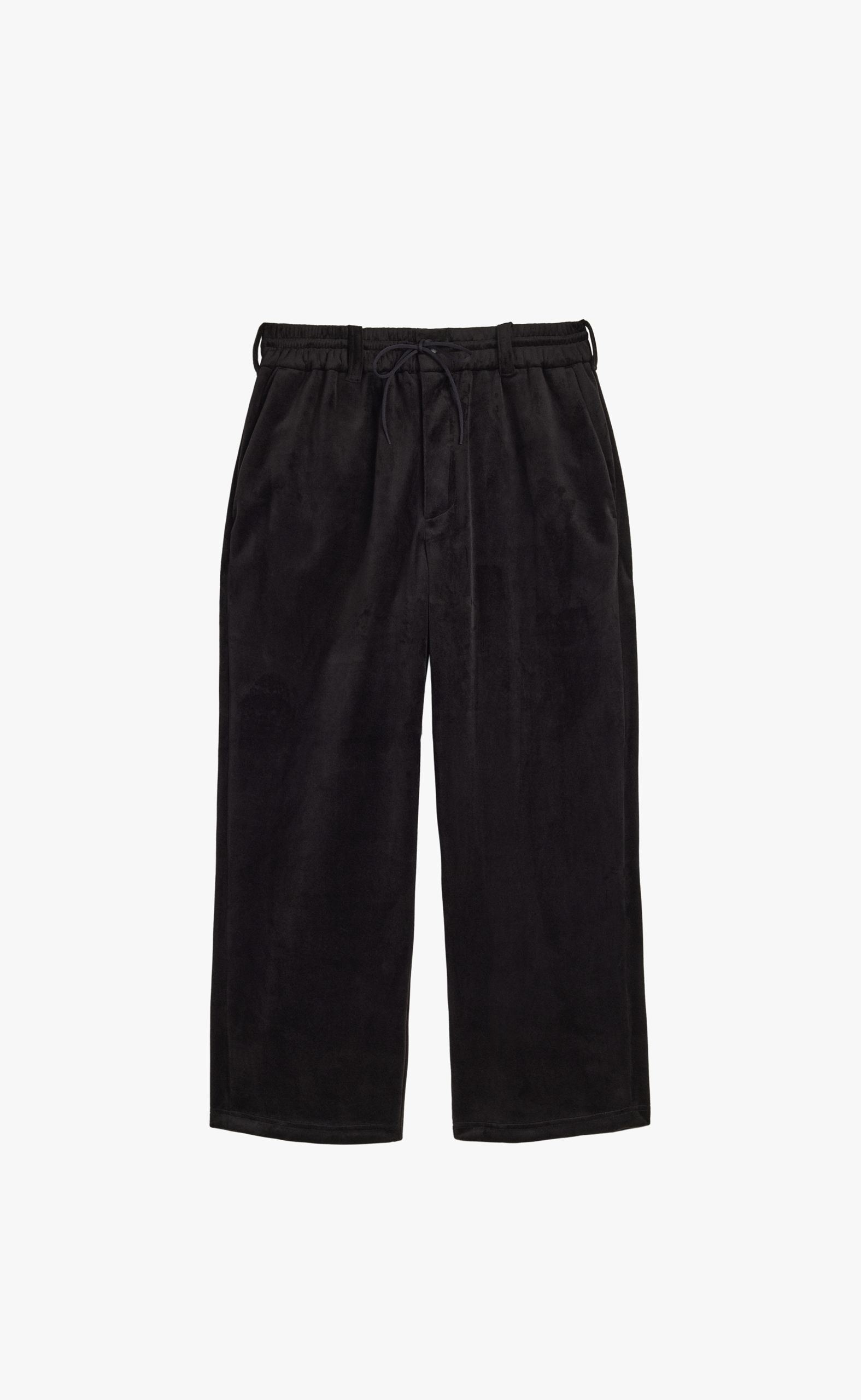 Y-3 VELVET CORDUROY TRACK BLACK PANTS