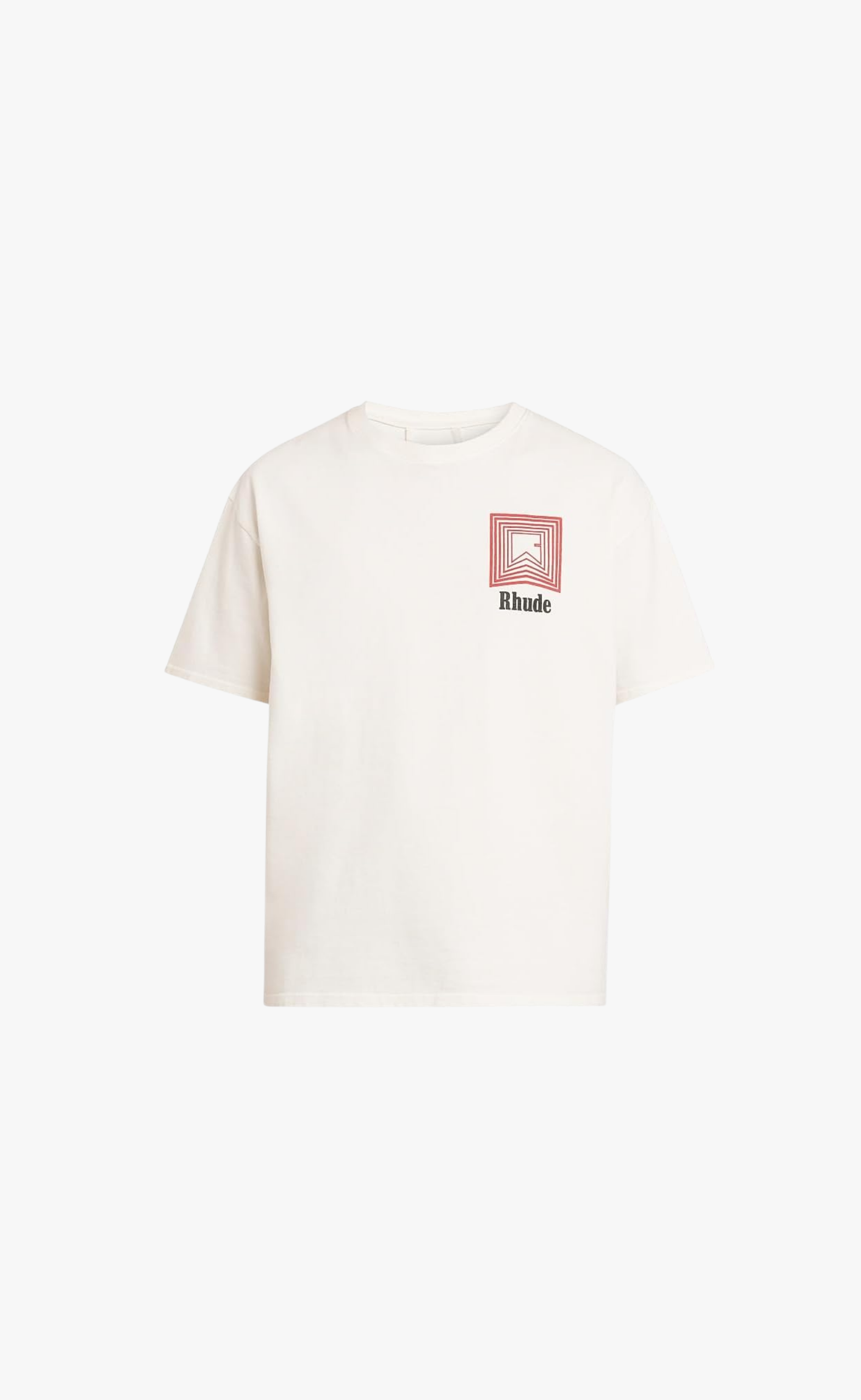 CHEVRON LOGO REPEAT VINTAGE WHITE T-SHIRT