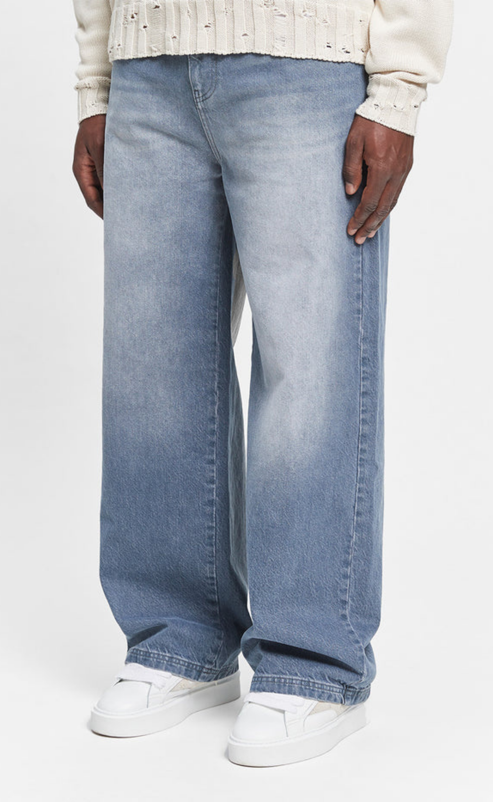 ESSENTIAL BAGGY STONE BLUE JEANS