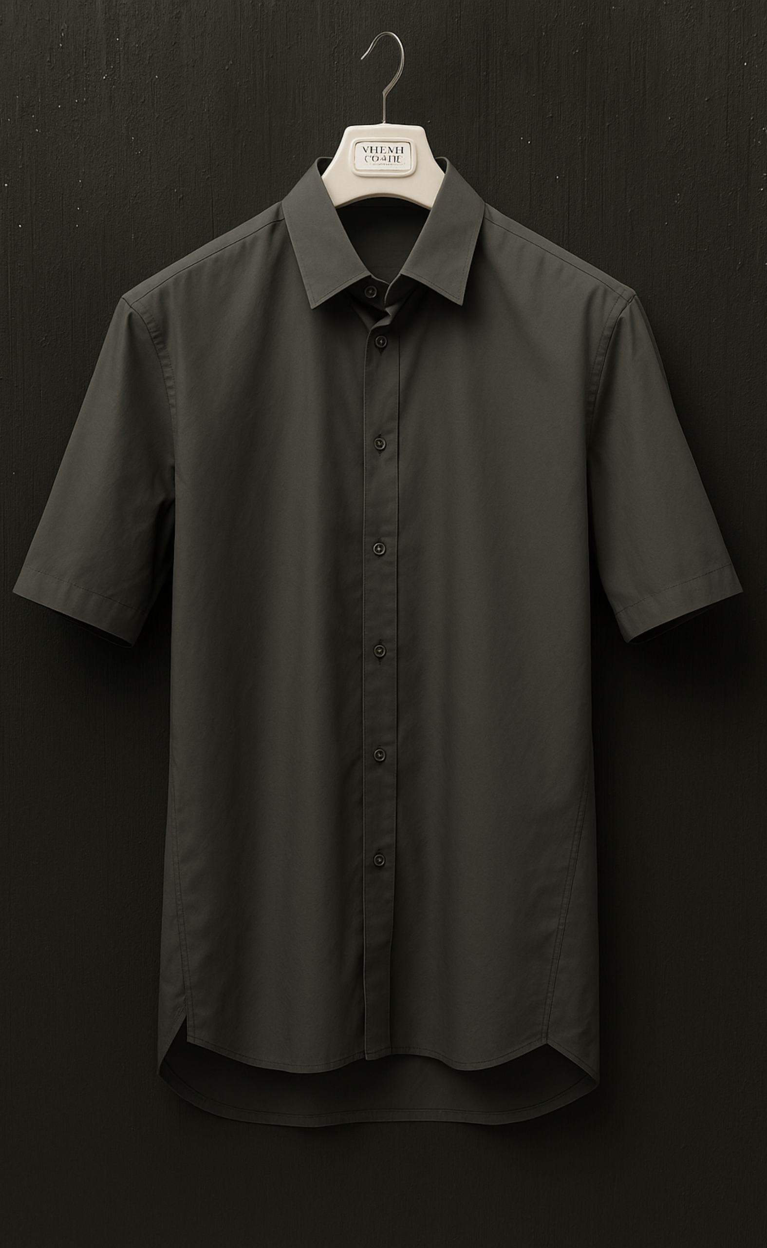 DARK GREY SHORT-SLEEVED SHIRT