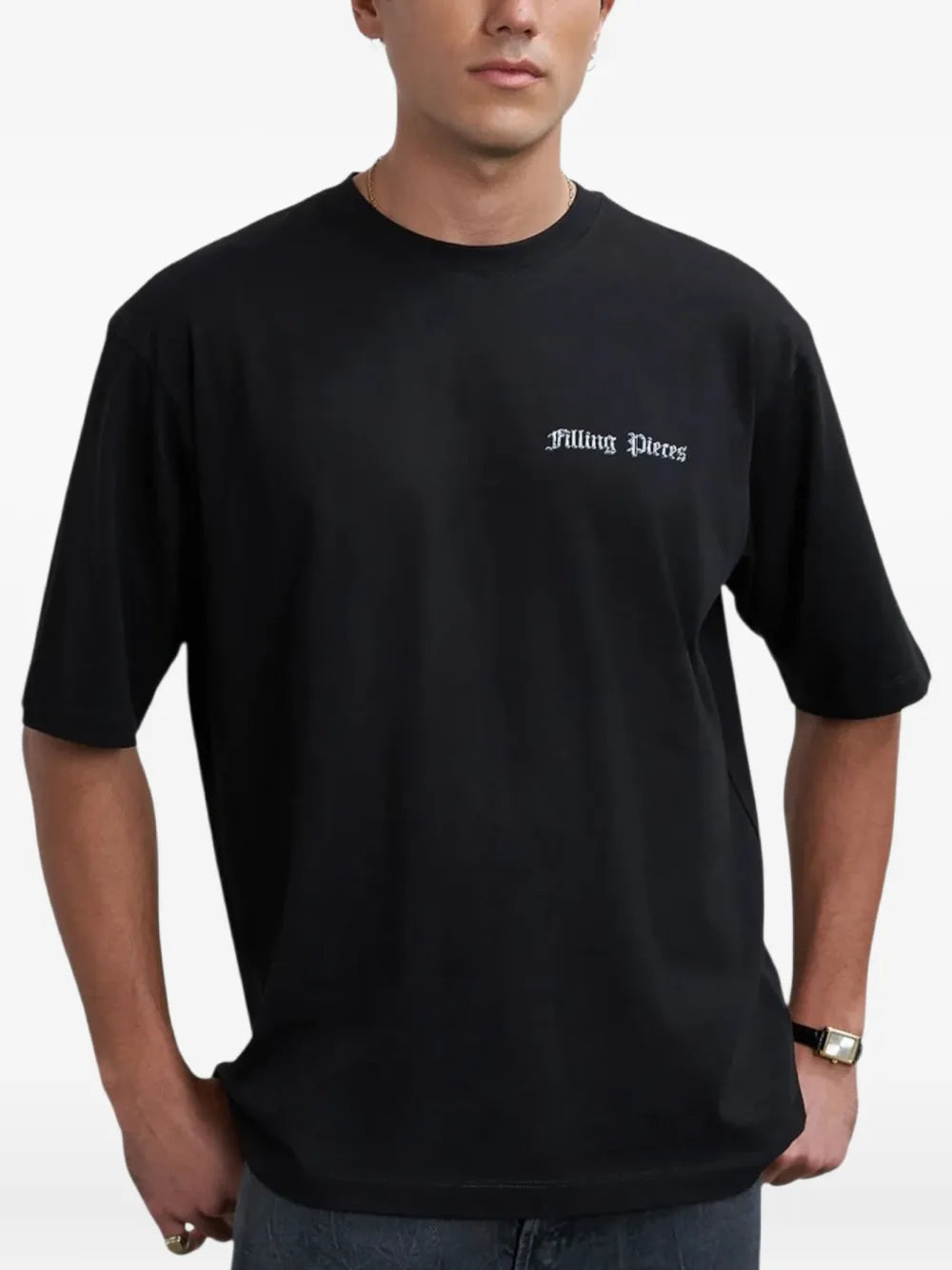 T-SHIRT CHROME FLOWER BLACK