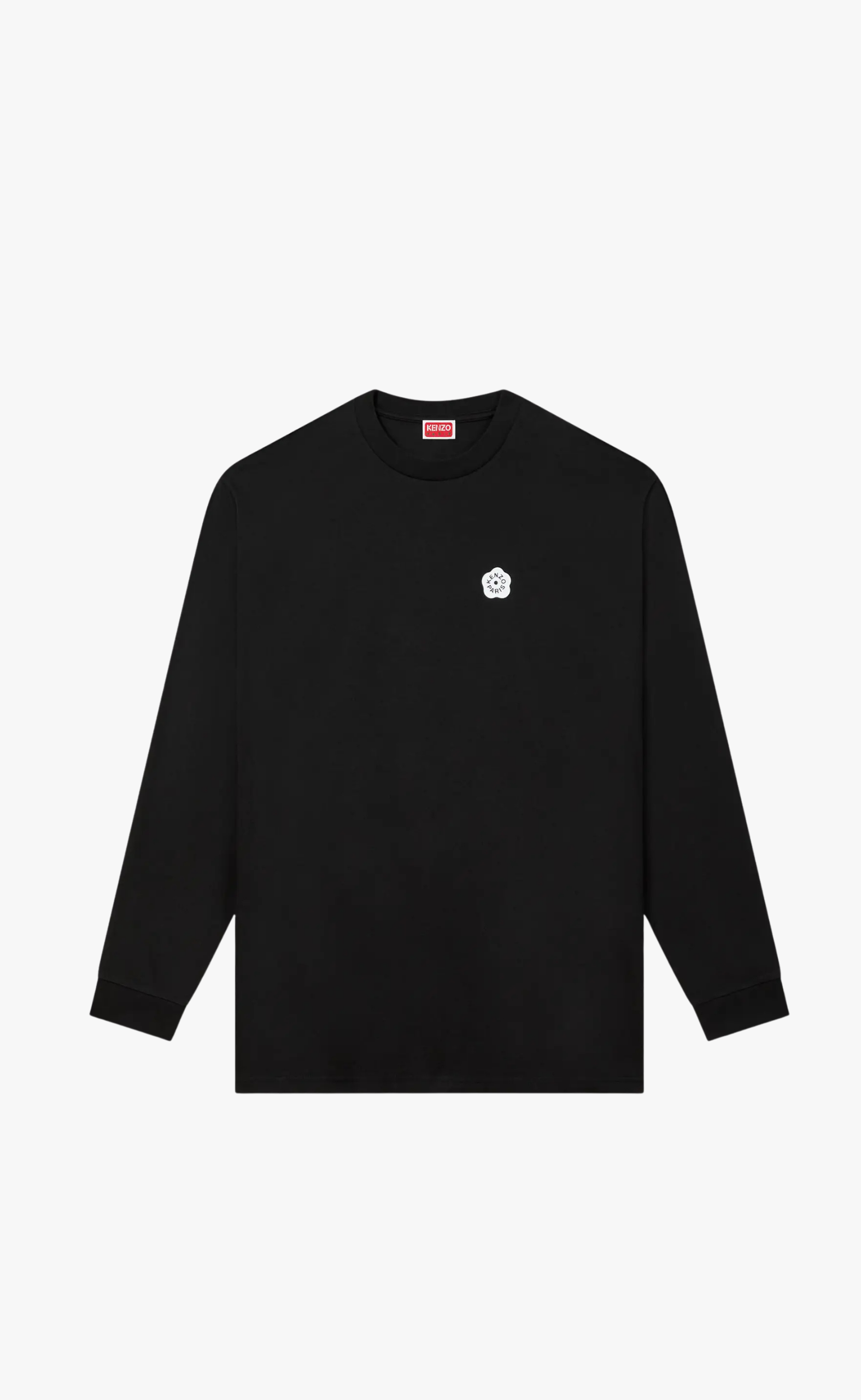 GOTS BOKE FLOWER 2.0 RELAX BLACK LONGSLEEVE
