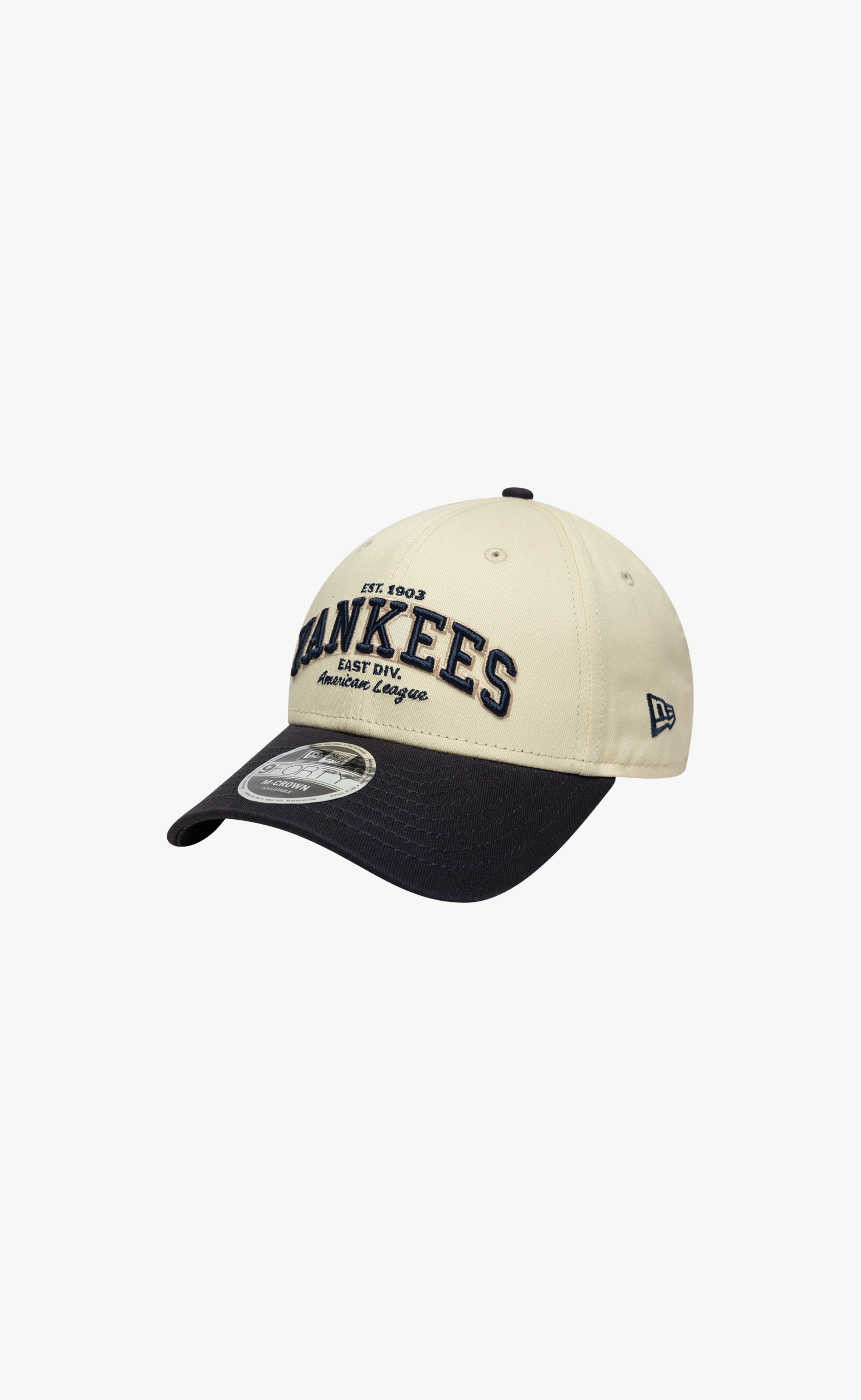 NEW YORK YANKEES WORDMARK 9FORTY MC CREAM NAVY