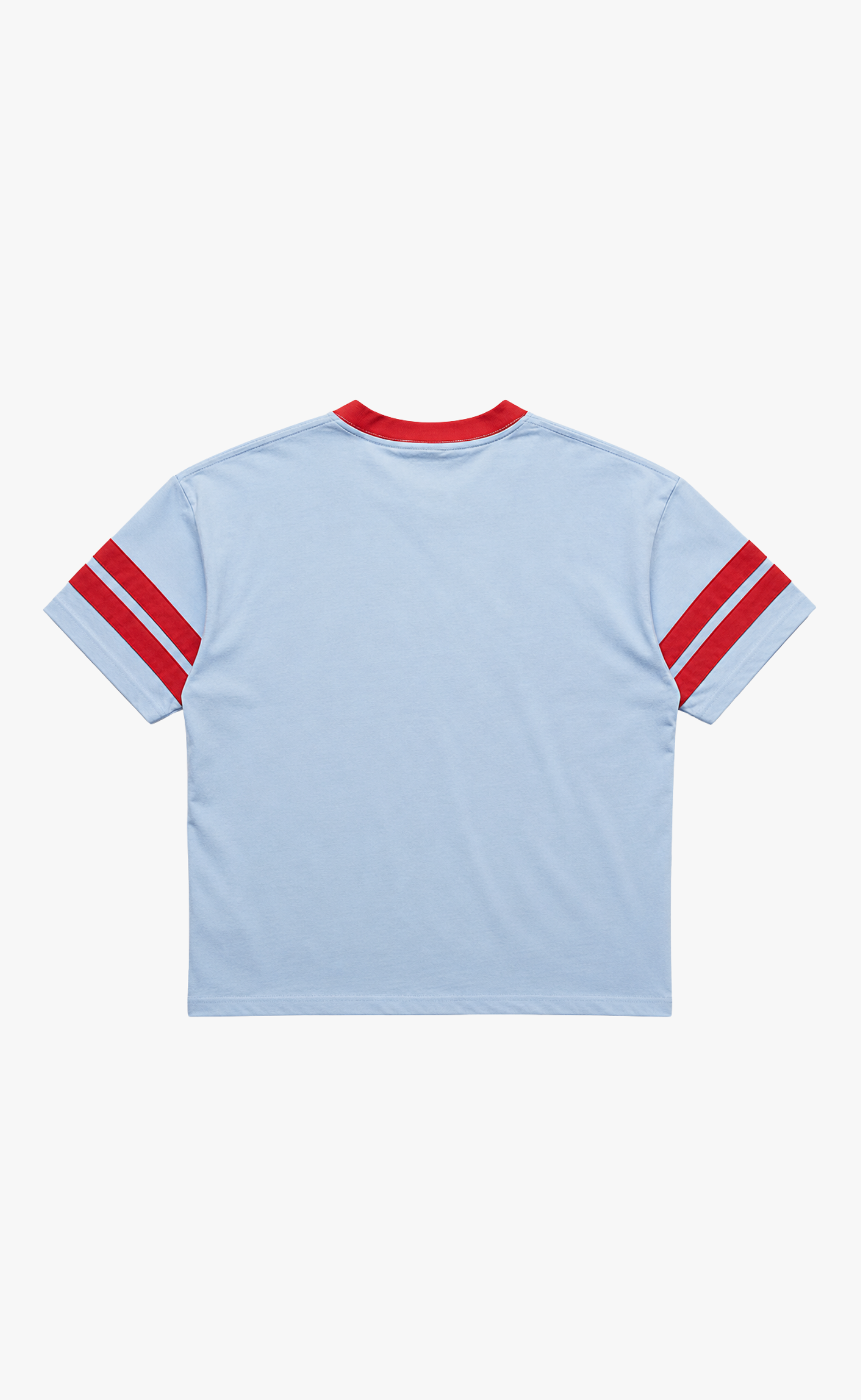 HOLE V-NECK JERSEY LIGHT BLUE T-SHIRT