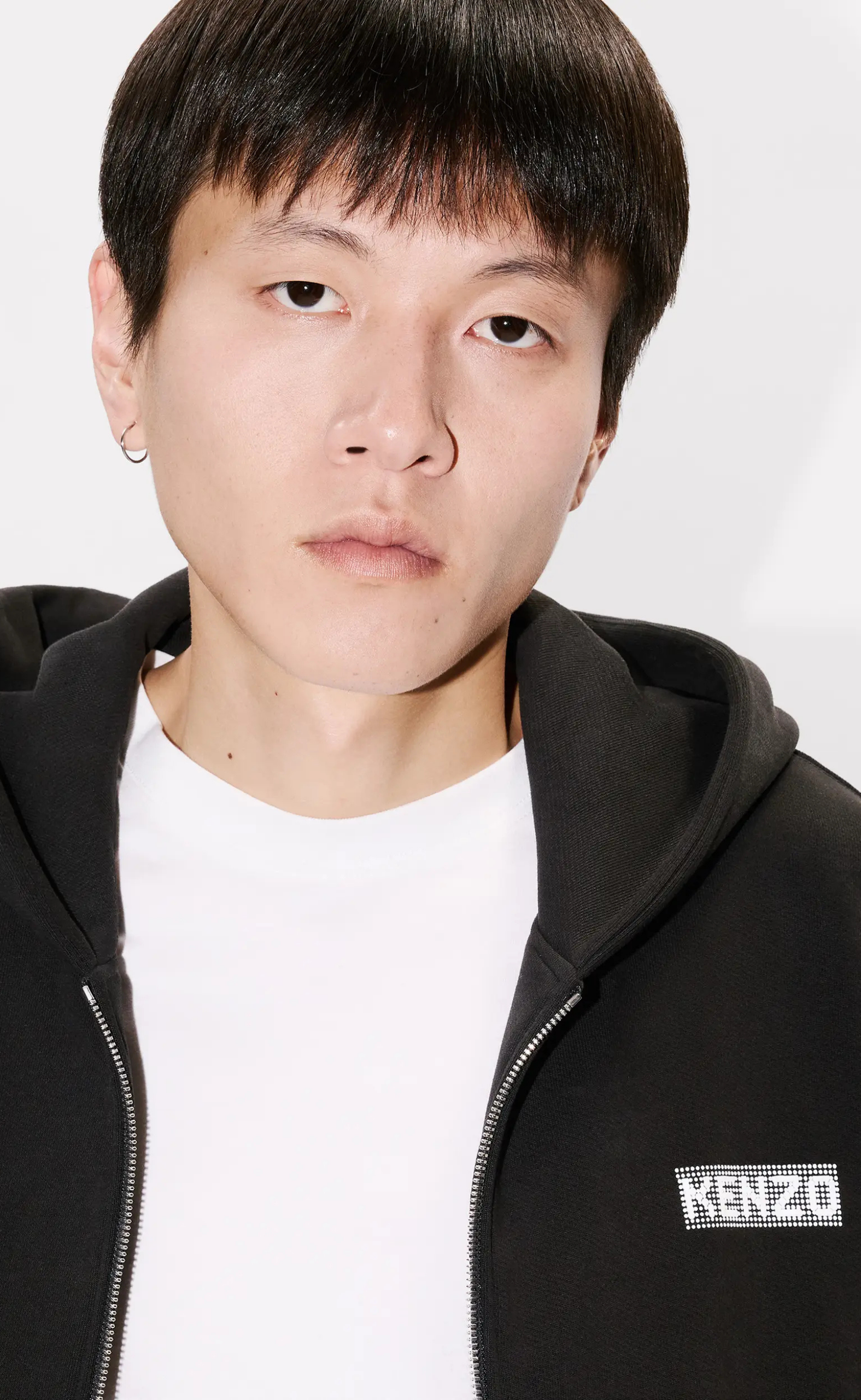 KENZO CITY CLASSIC FULL BLACK ZIP HOODIE