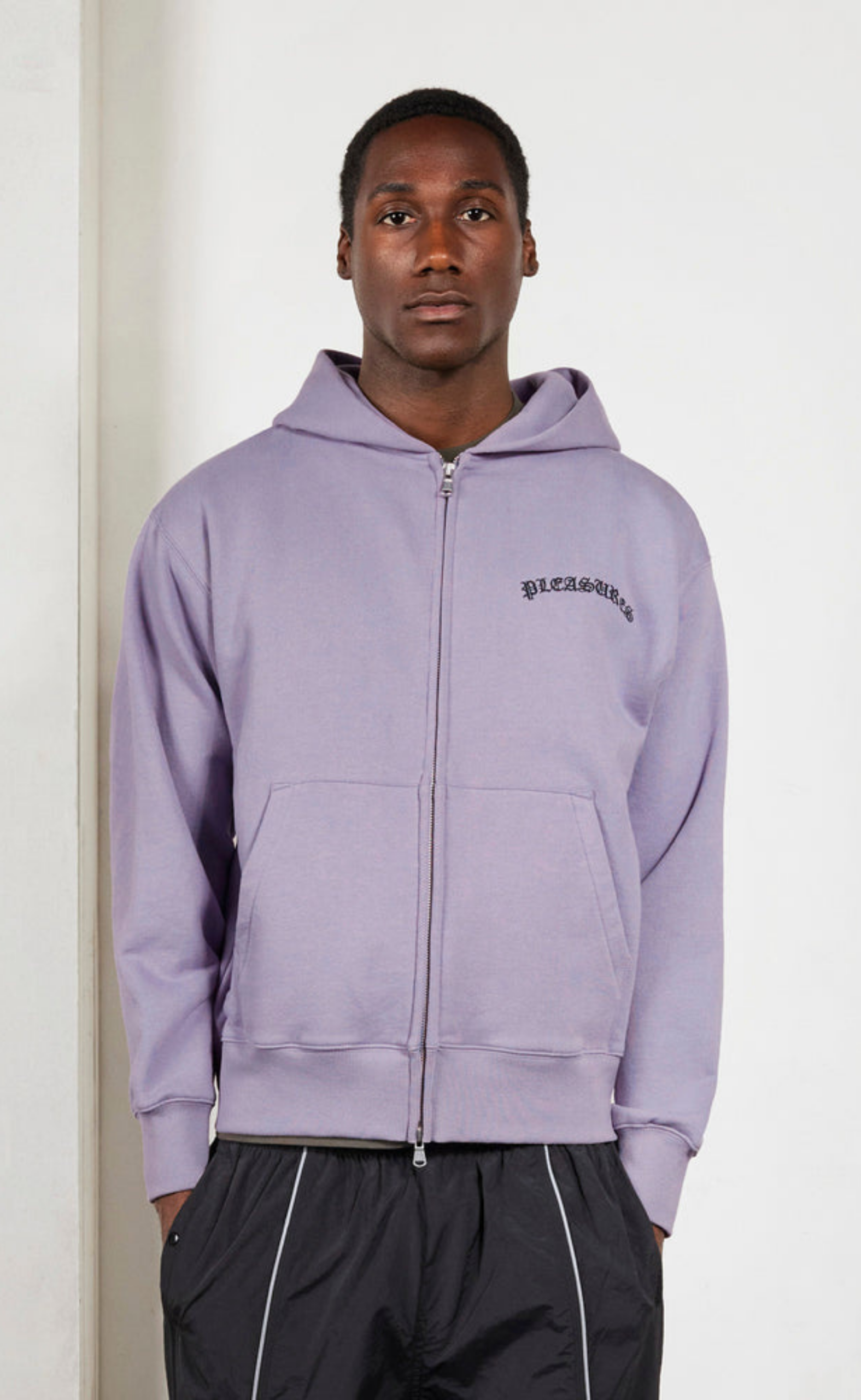 NEURAL ZIP LILAC HOODIE