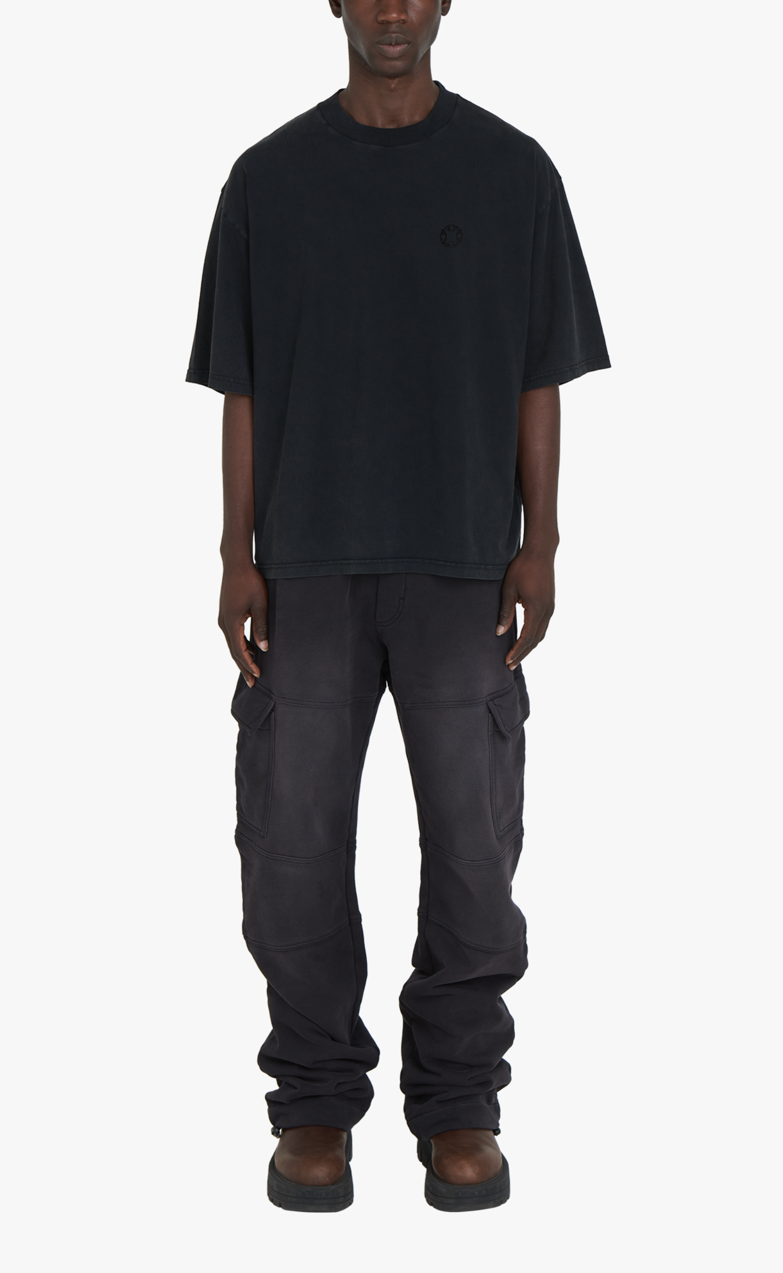 ESSENTIALS OVERSIZED SS CHARCOAL T-SHIRT