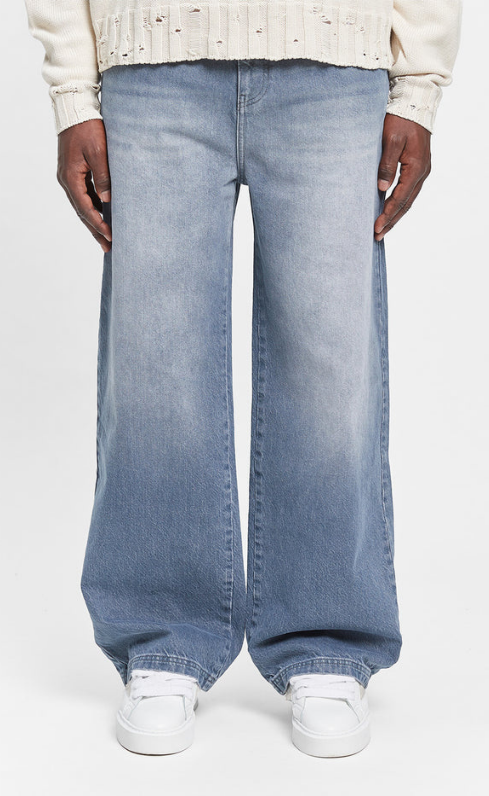 ESSENTIAL BAGGY STONE BLUE JEANS