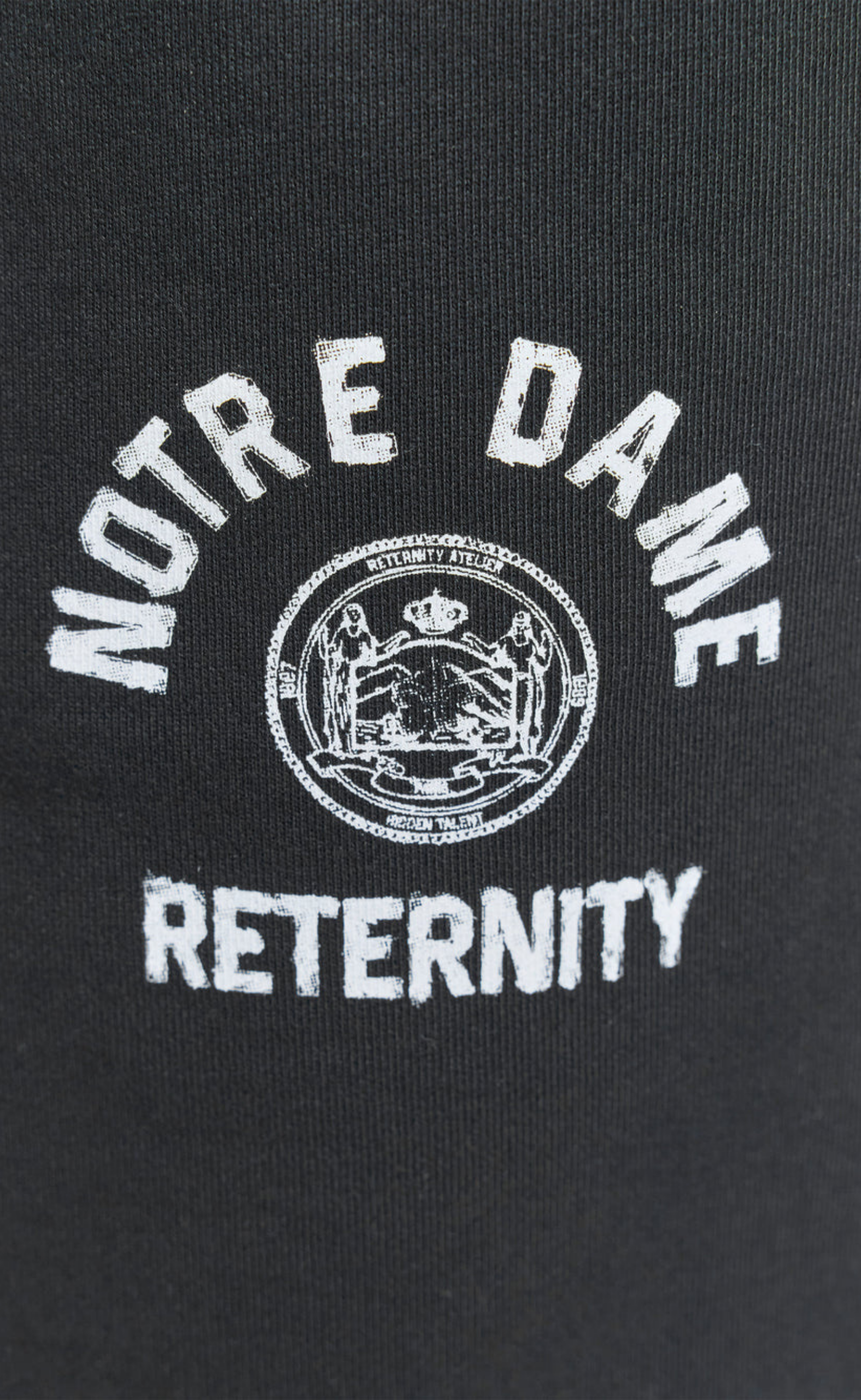 NOTRE DAME COTTON BLACK SHORTS
