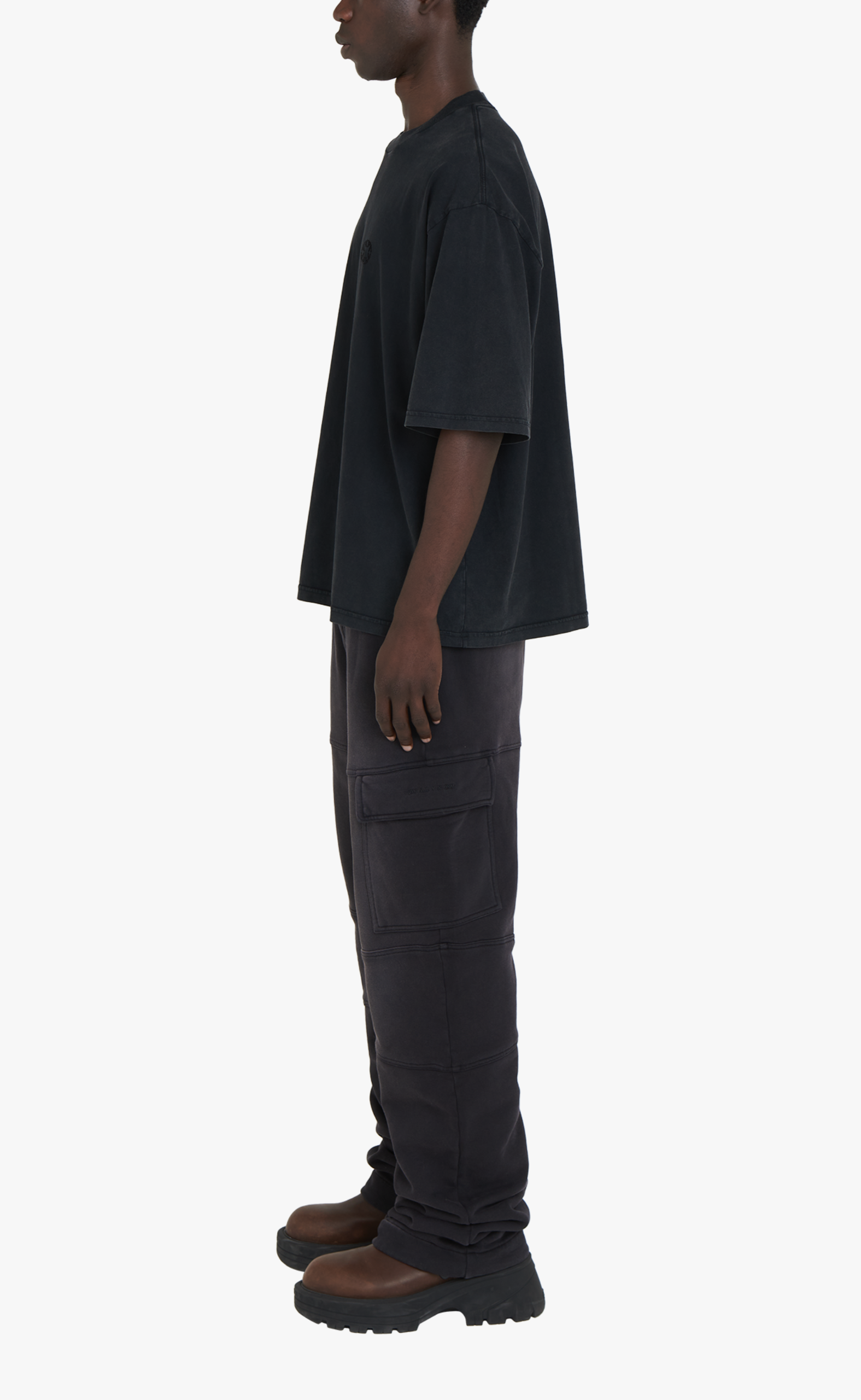 ESSENTIALS OVERSIZED SS CHARCOAL T-SHIRT