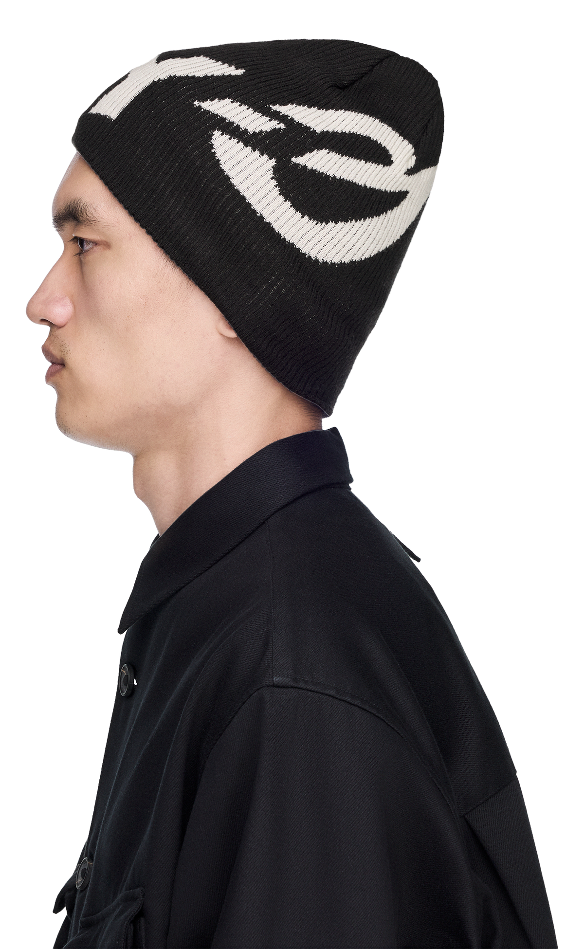 GRAPHIC LOGO BLACK BEANIE