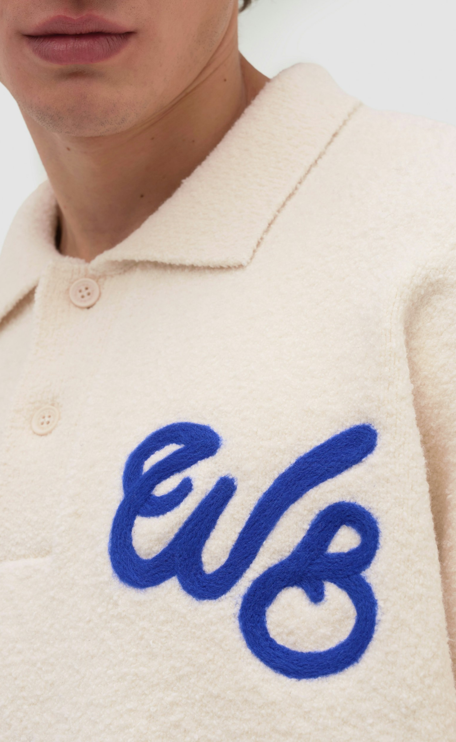 LEV V2 POLO GARDENIA SWEATER