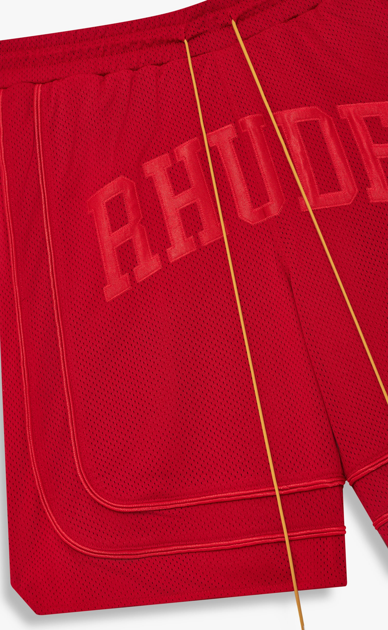 BAGGY MESH COLLEGIATE LOGO RED SHORTS