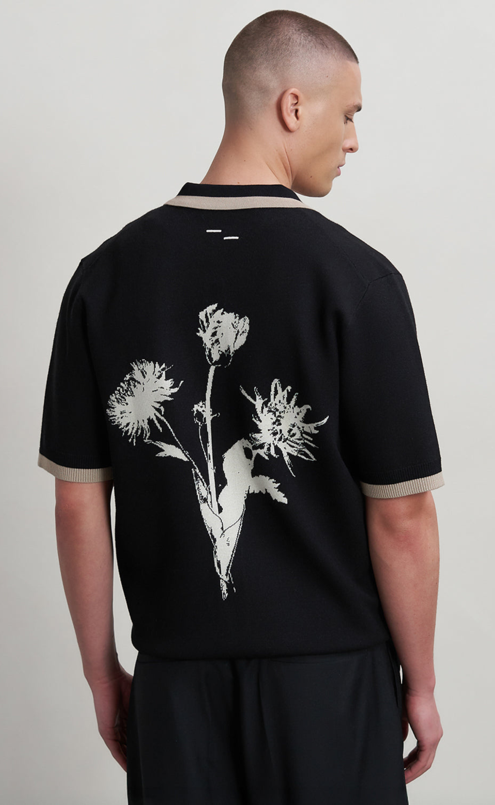 KNIT SHIRT GARDENER BLACK