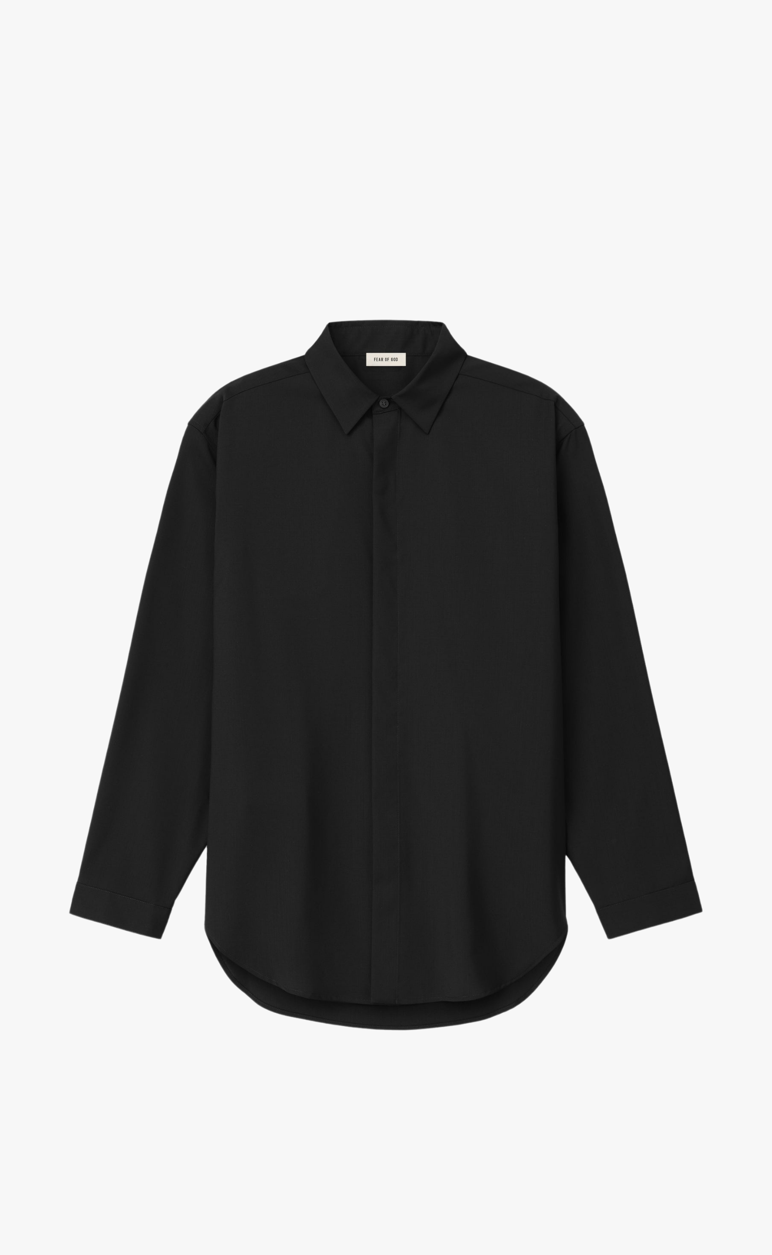 EASY CARE WOOL CLASSIC BLACK SHIRT
