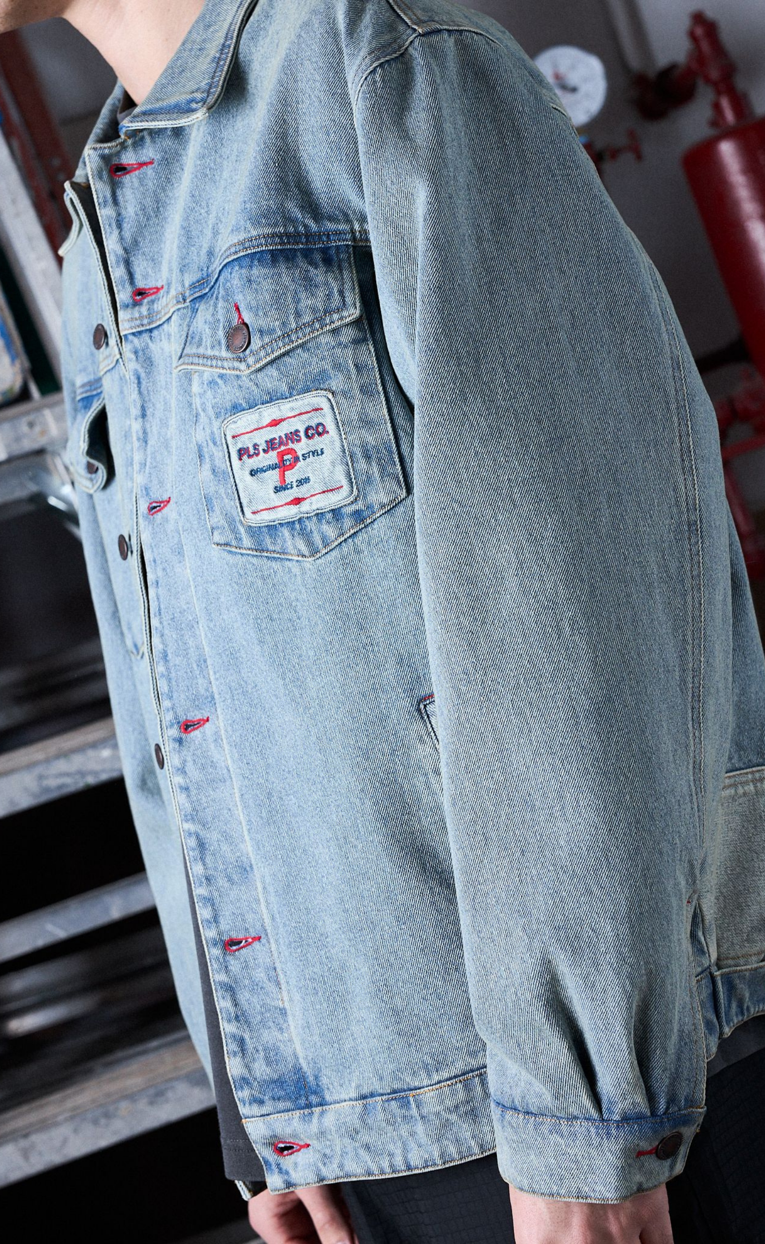 PARK INSULATED DENIM INDIGO JACKET