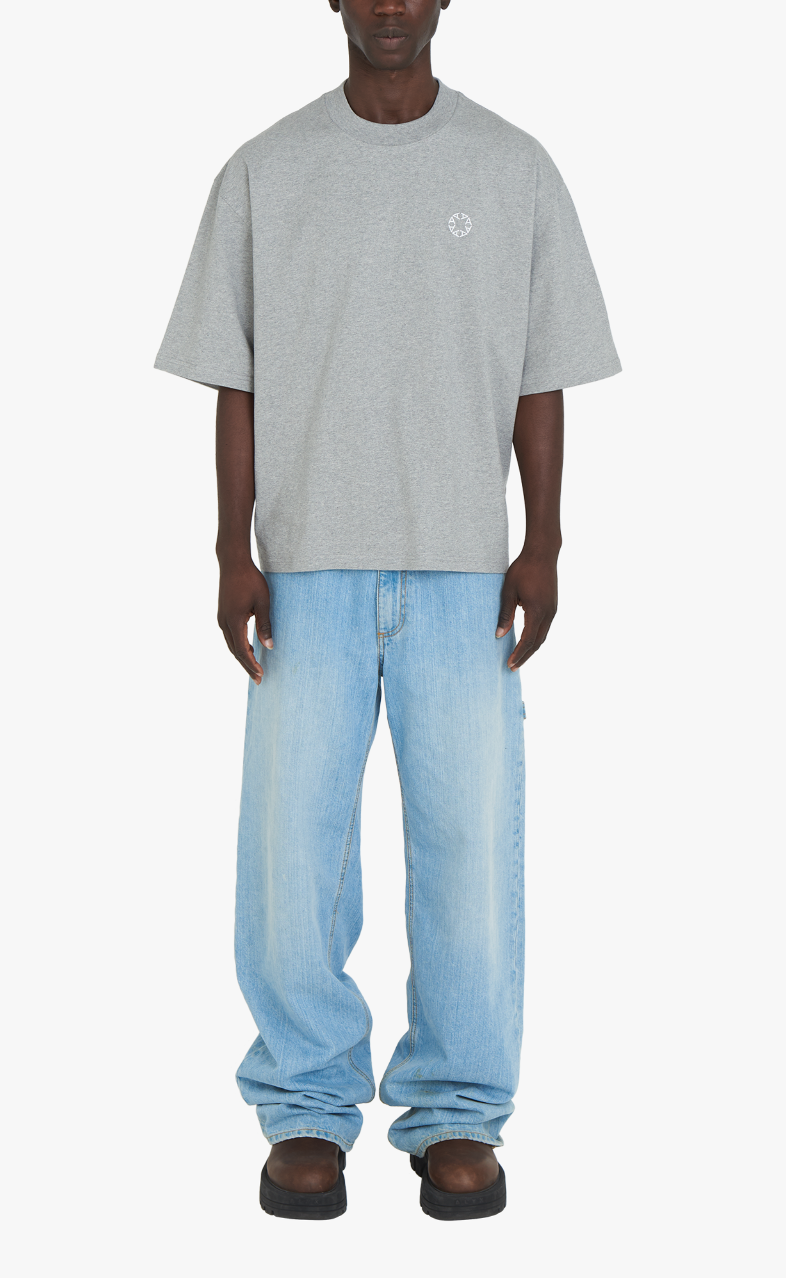 ESSENTIALS OVERSIZED SS GREY T-SHIRT
