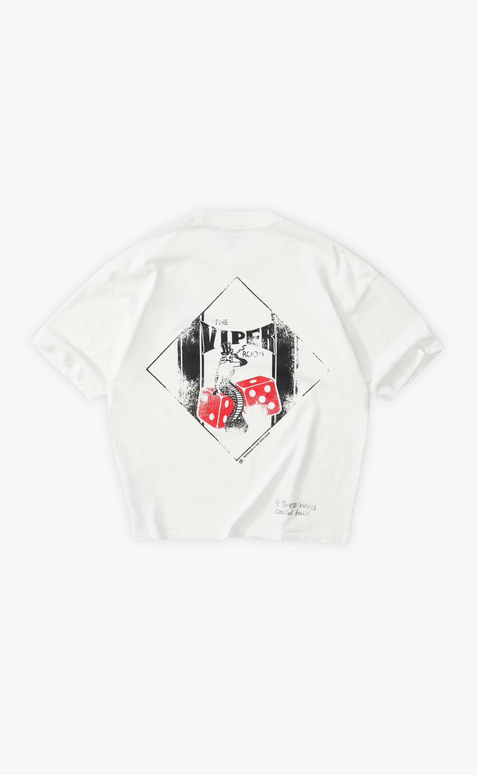 THE VIPER ROOM DICE FLAT WHITE T-SHIRT