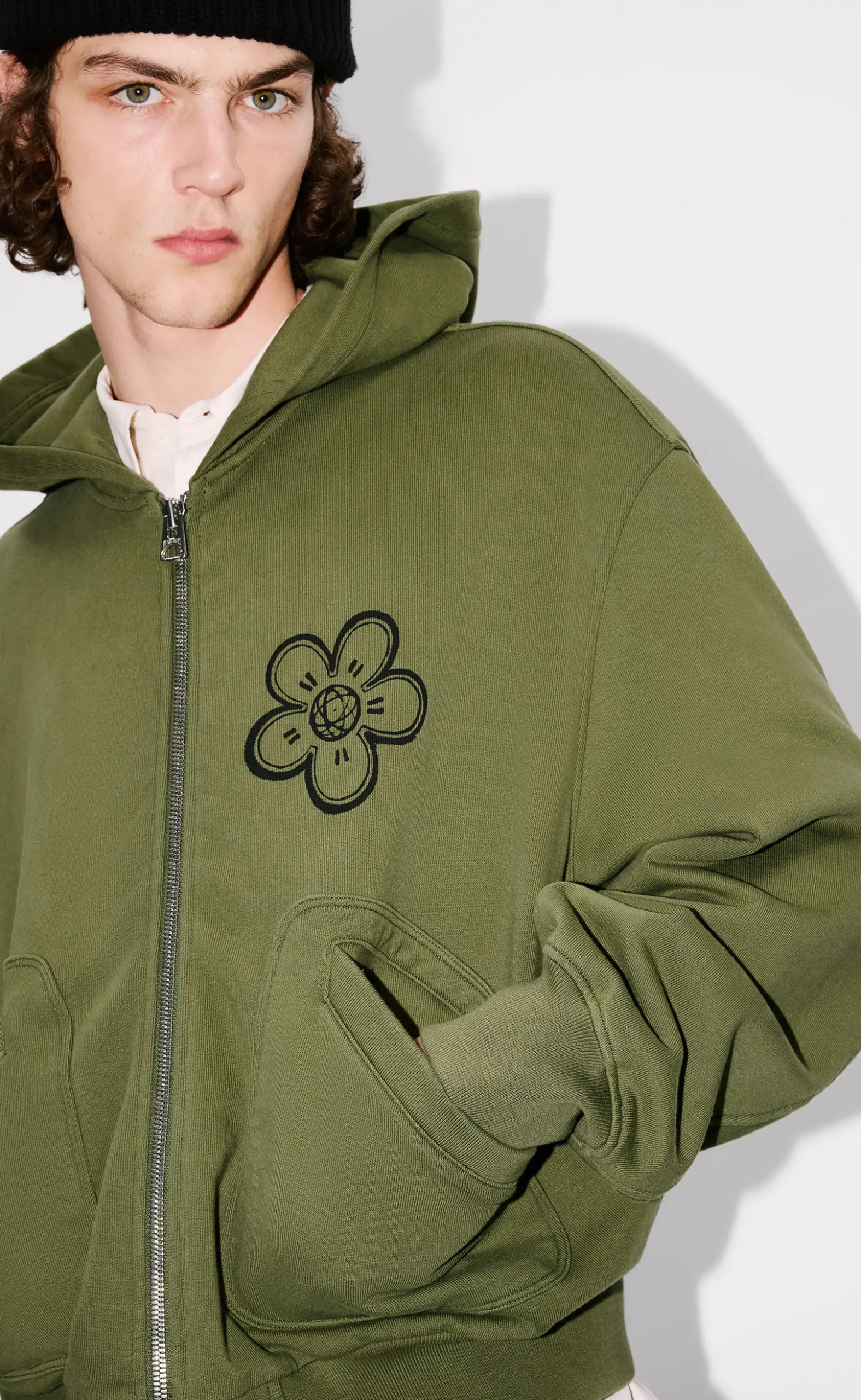 GOTS KENZO FUTURA BOXY KHAKI ZIP HOODIE