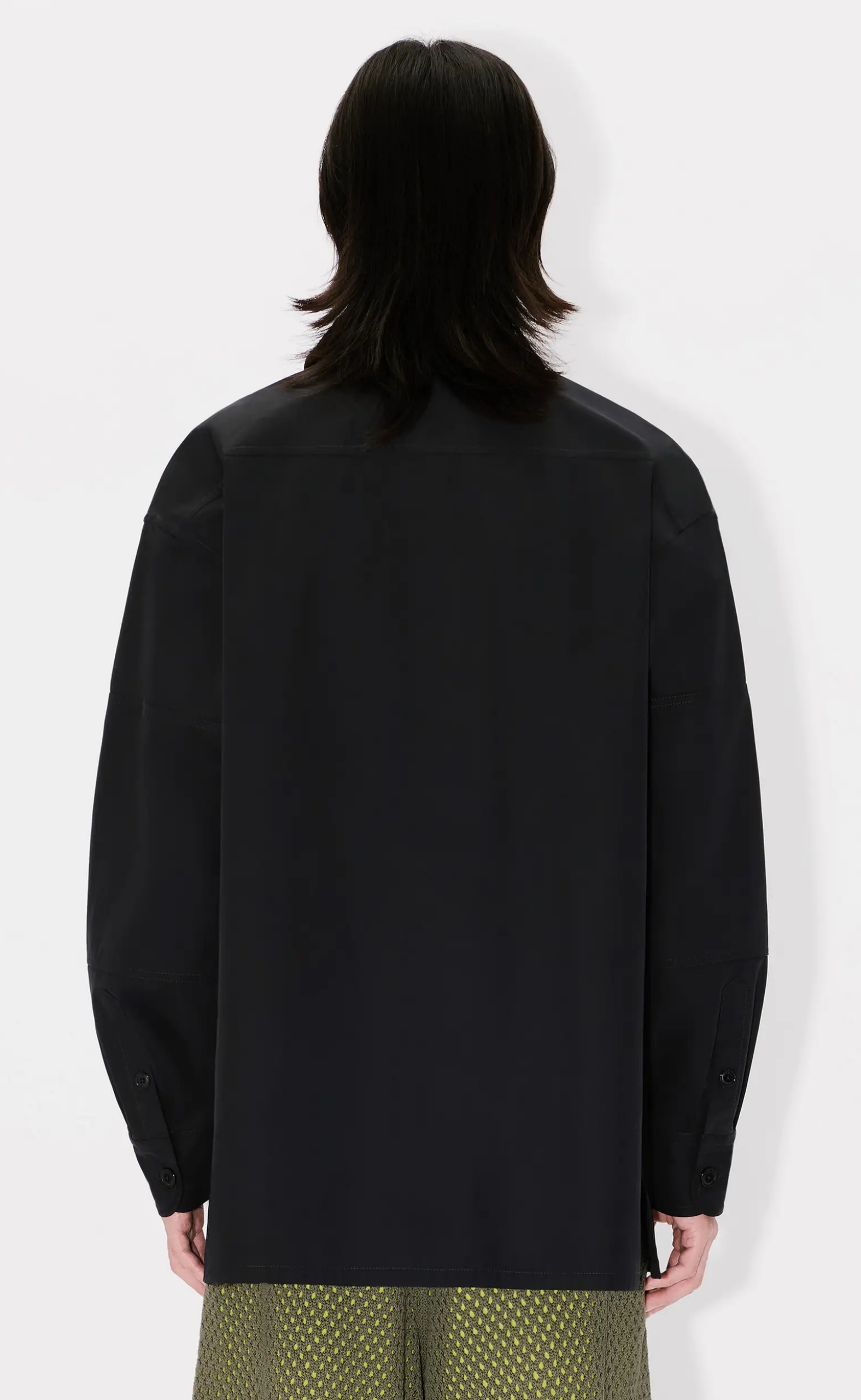 BOKE FLOWER 2.0 TECHNICAL OVERSIZED BLACK SHIRT
