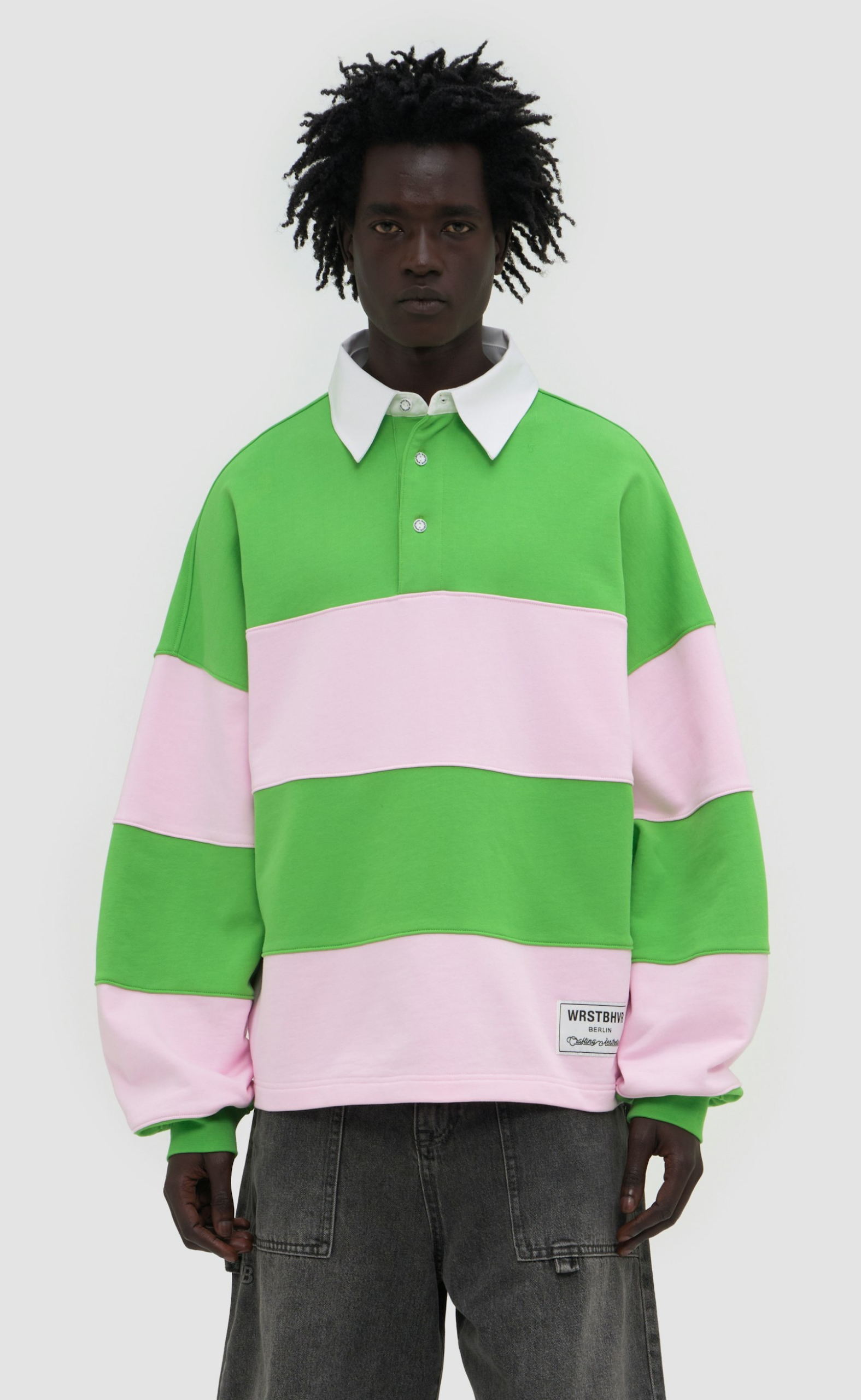 GERI POLO GRASS GREEN SWEATER