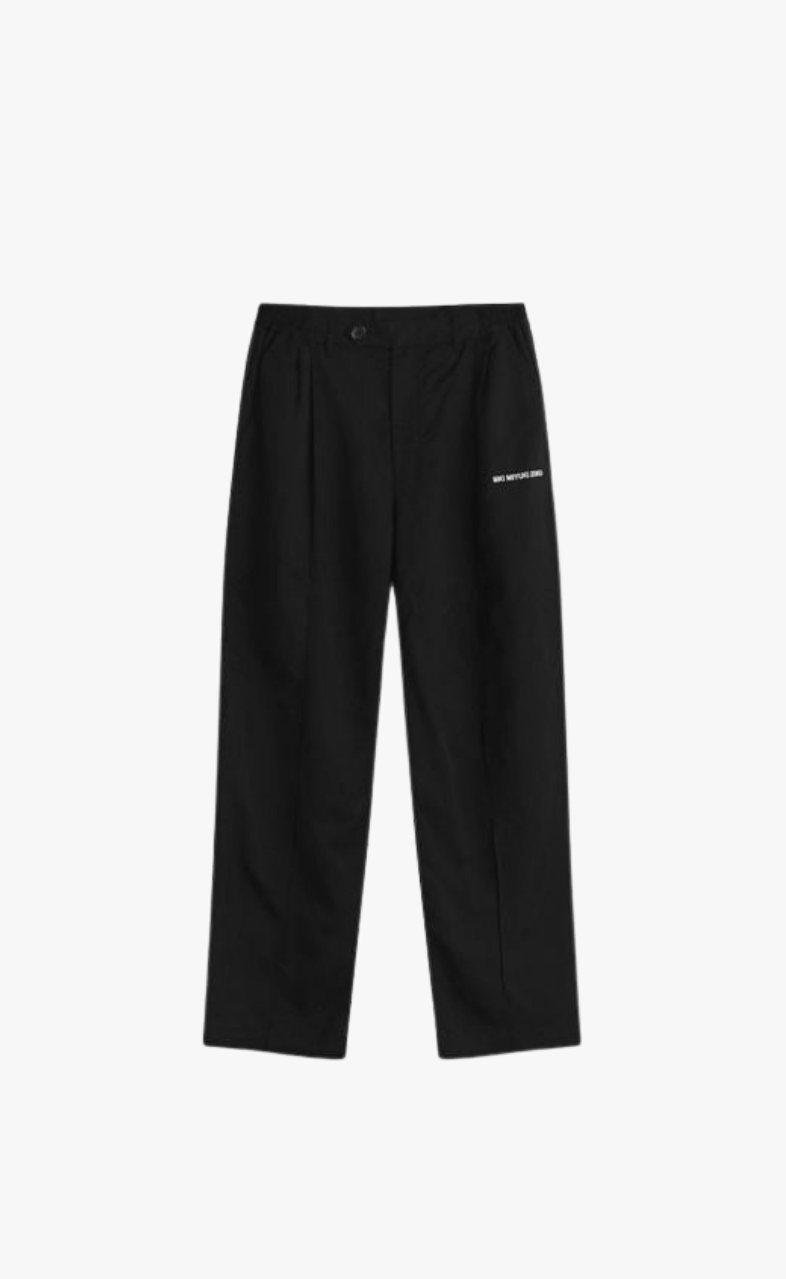 VISCOSE LINEN WIDE FIT SUIT BLACK PANTS