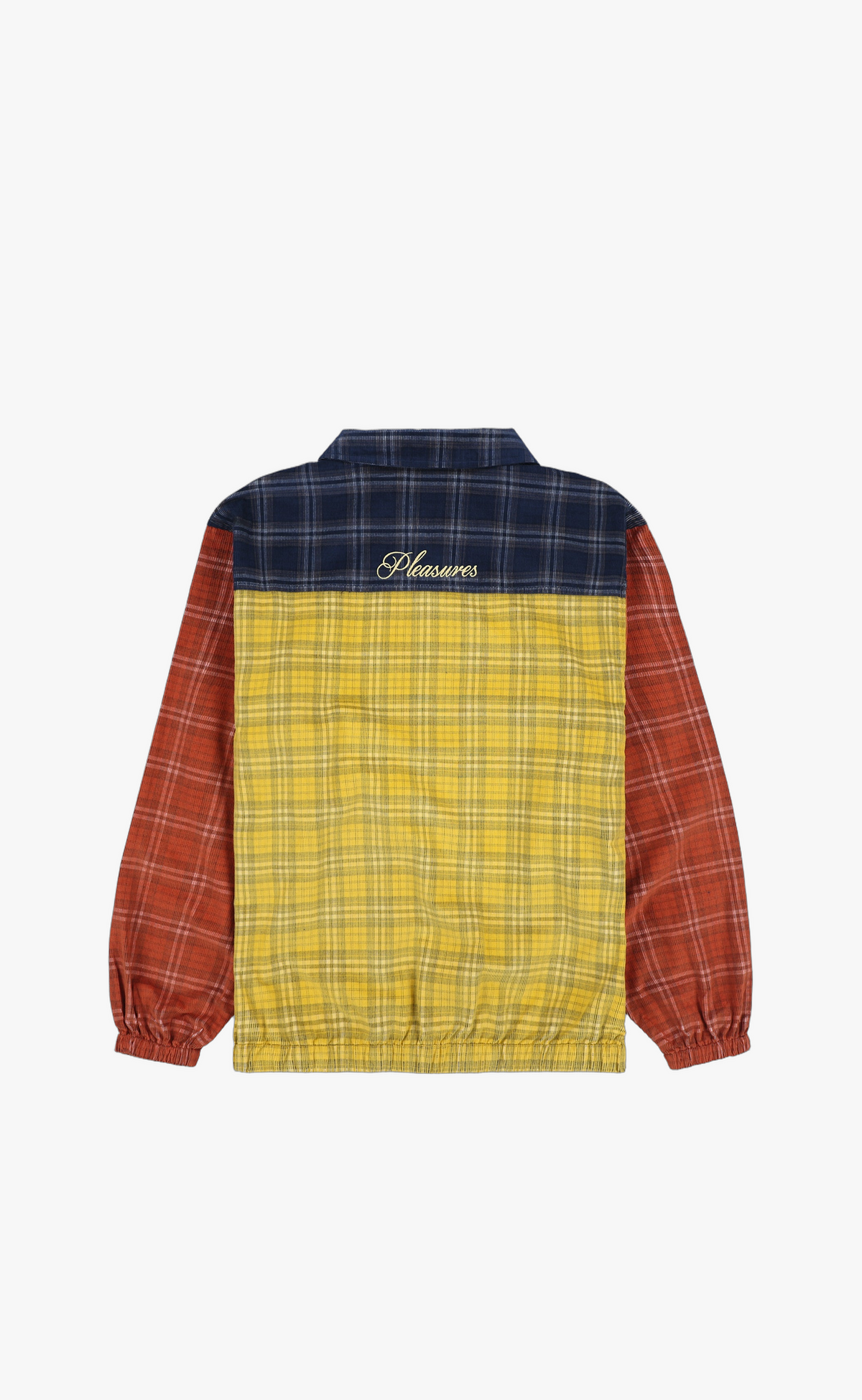 SCRIPT WOVEN POLO NAVY CREWNECK