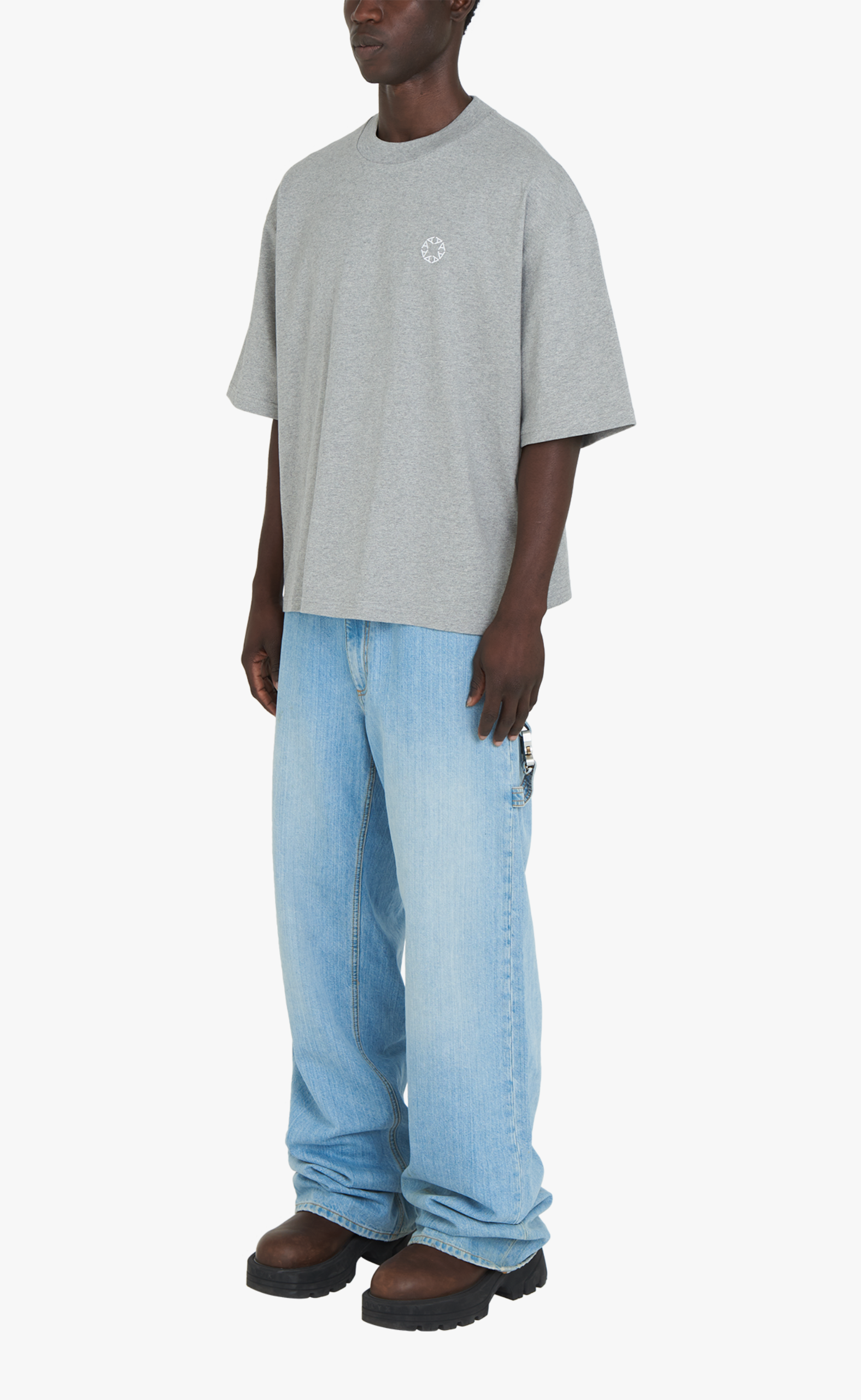 ESSENTIALS OVERSIZED SS GREY T-SHIRT