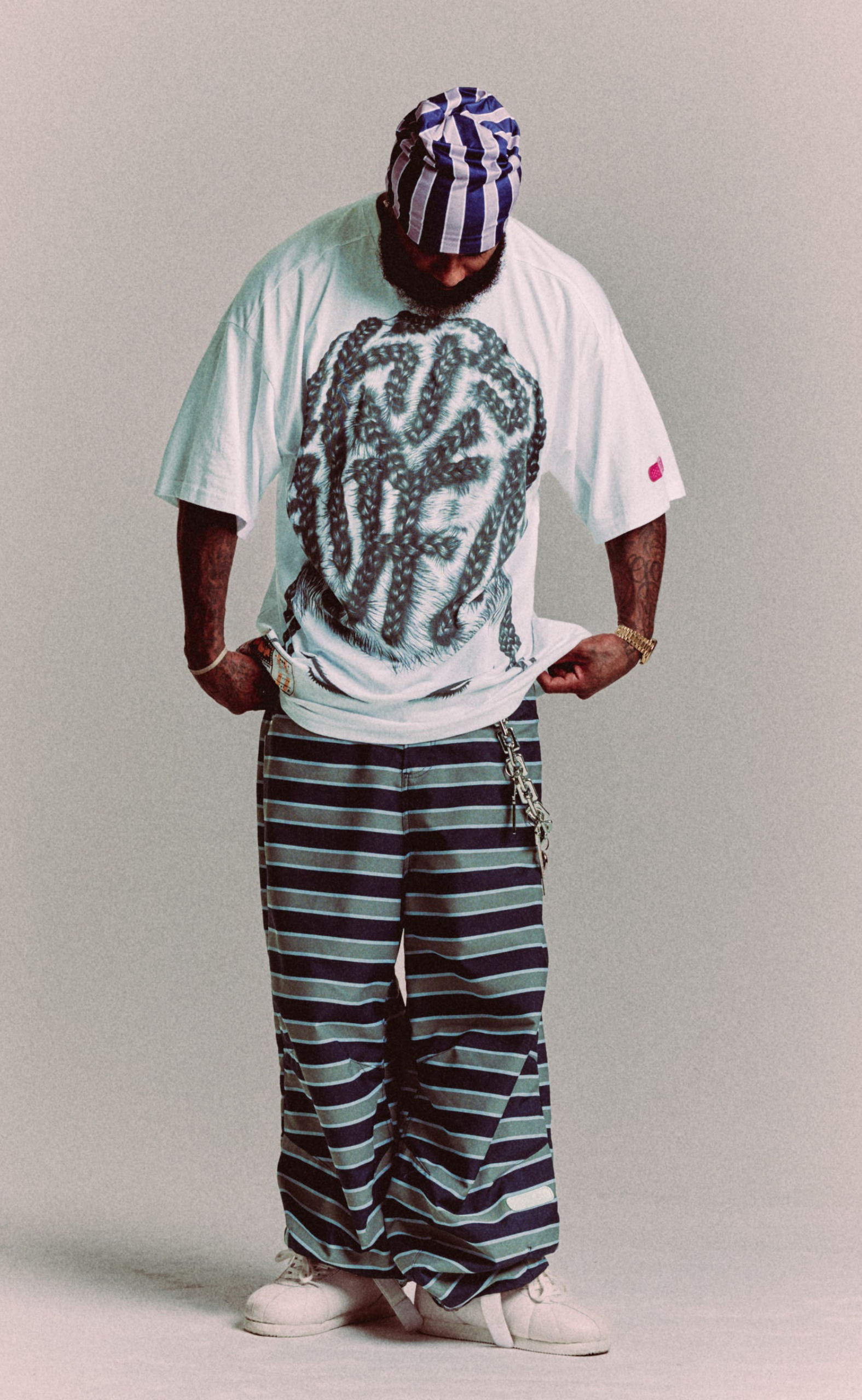 THE BOY BRAIDS WHITE T-SHIRT