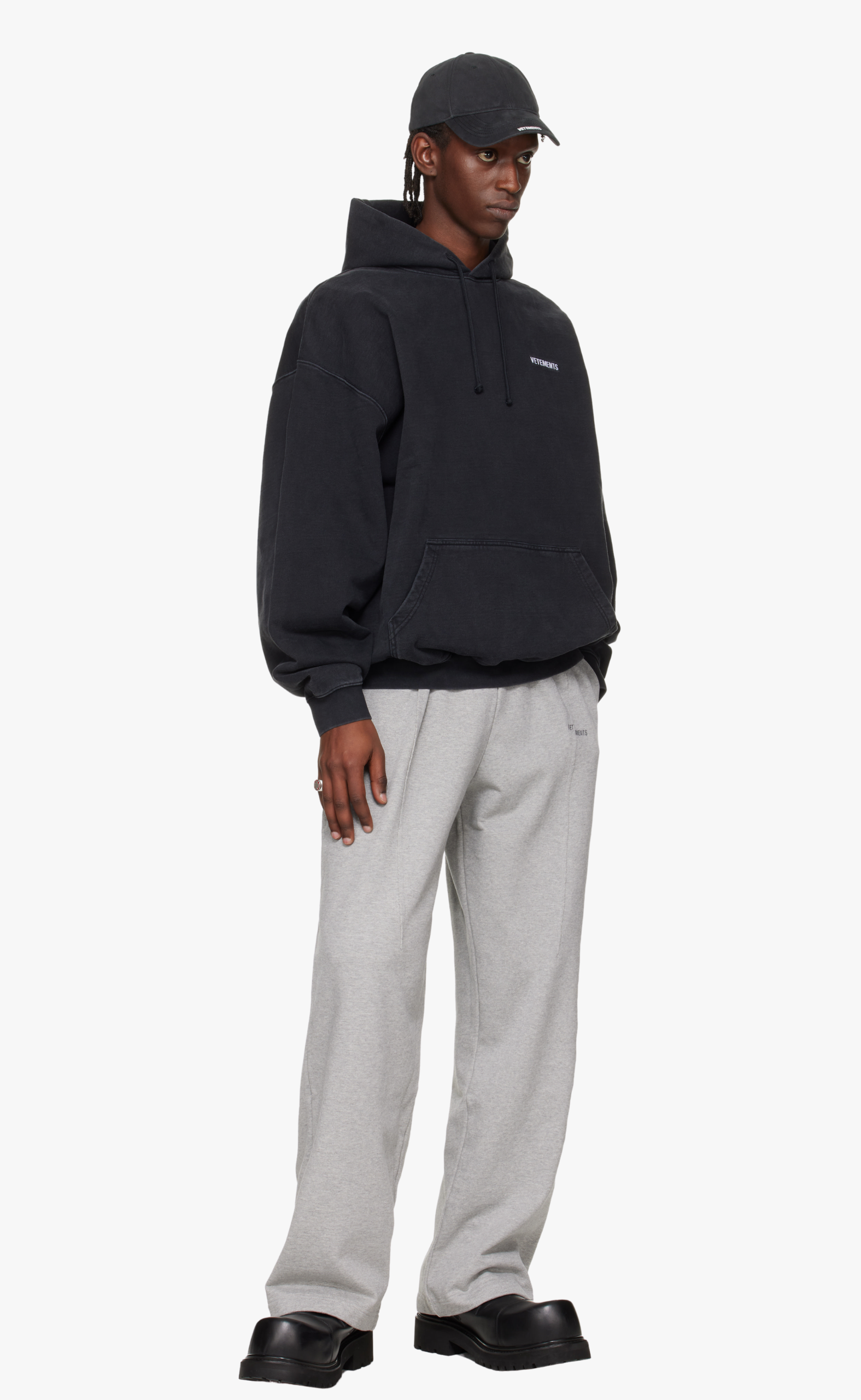 ICONIC LOGO BLACK HOODIE