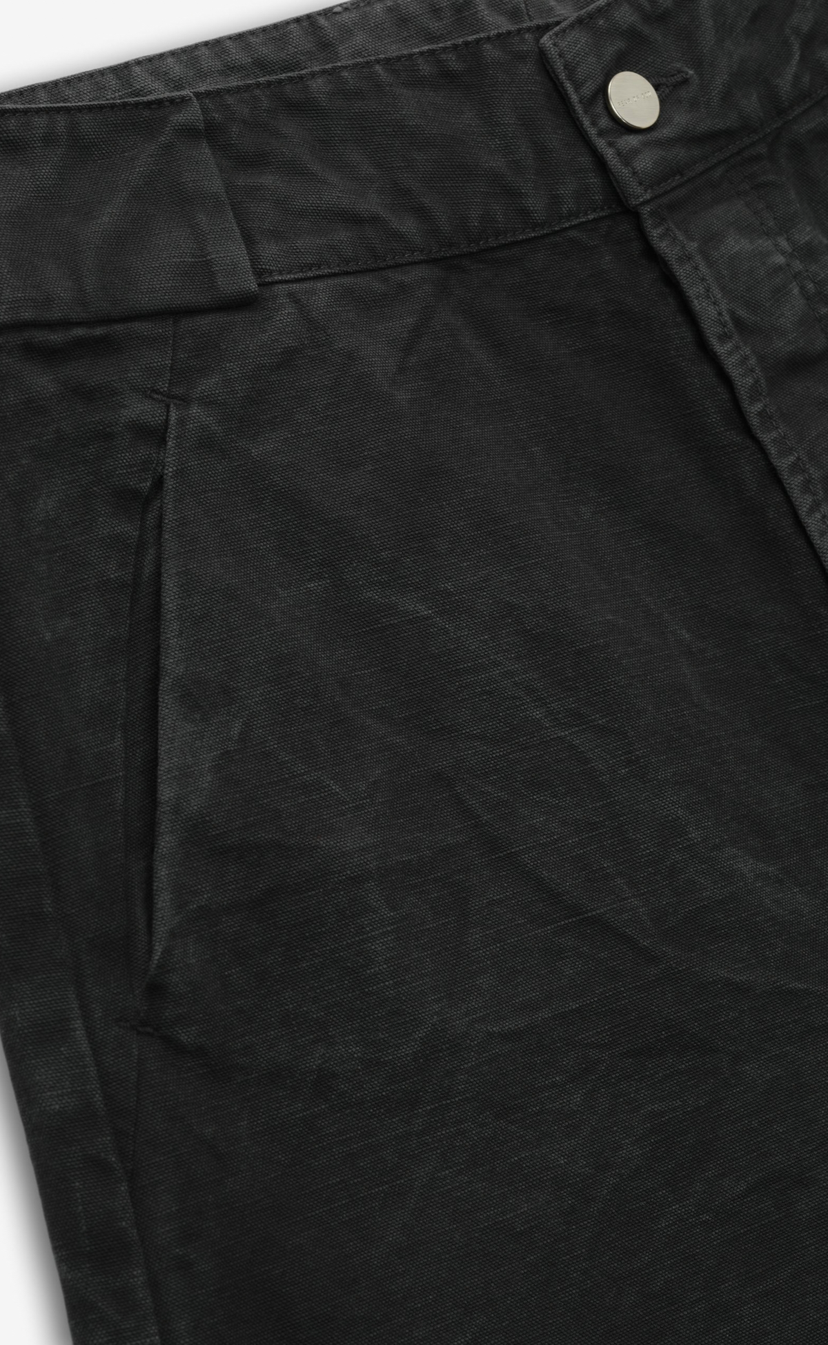 CANVAS UTILITY WASHED BLACK SHORTS