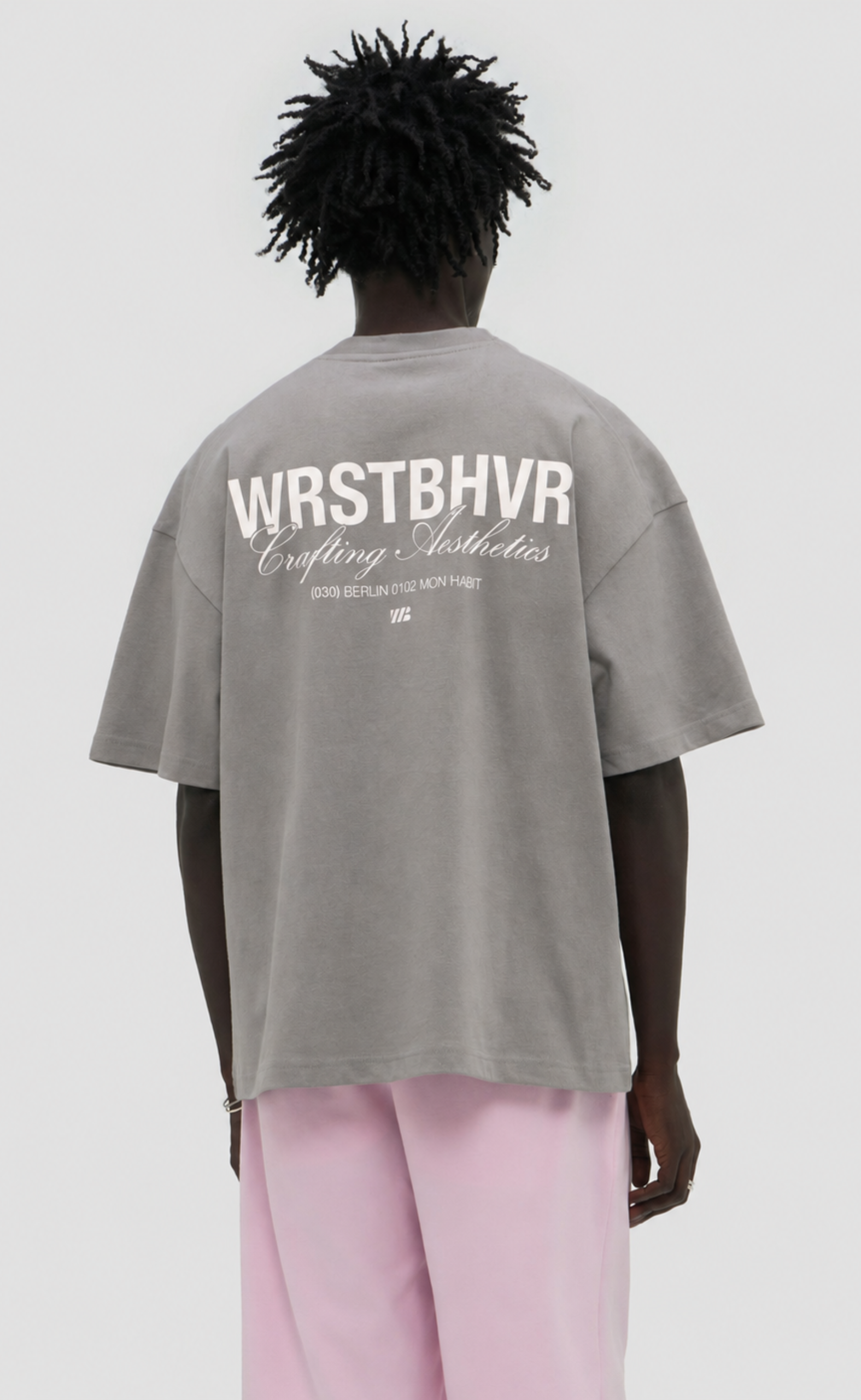 STUDIO V13 GRAY FLANNEL T-SHIRT
