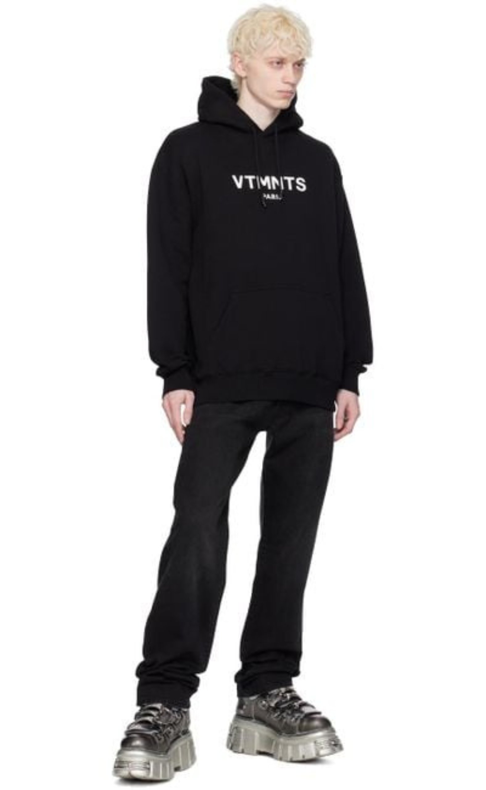 VTMNTS PARIS LOGO BLACK HOODIE