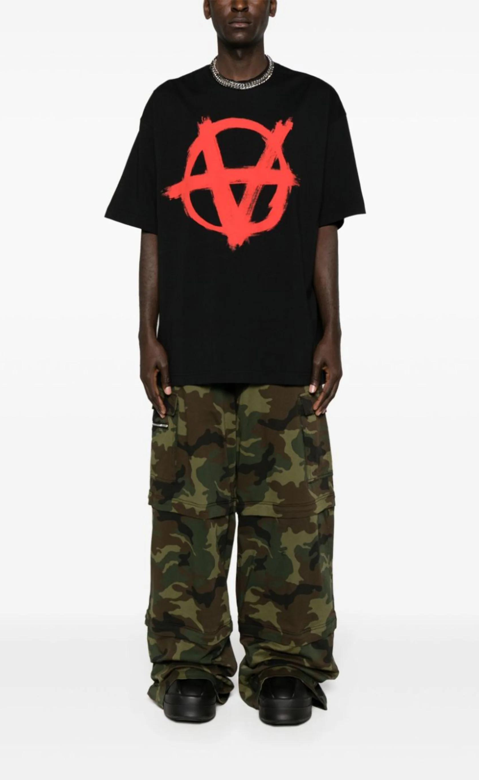 DOUBLE ANARCHY BLACK RED T-SHIRT