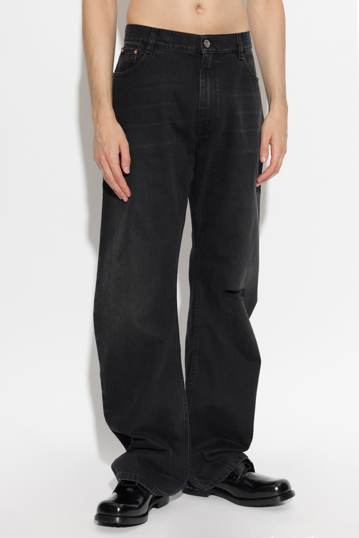 O-LEG WINTAGE BLACK JEANS
