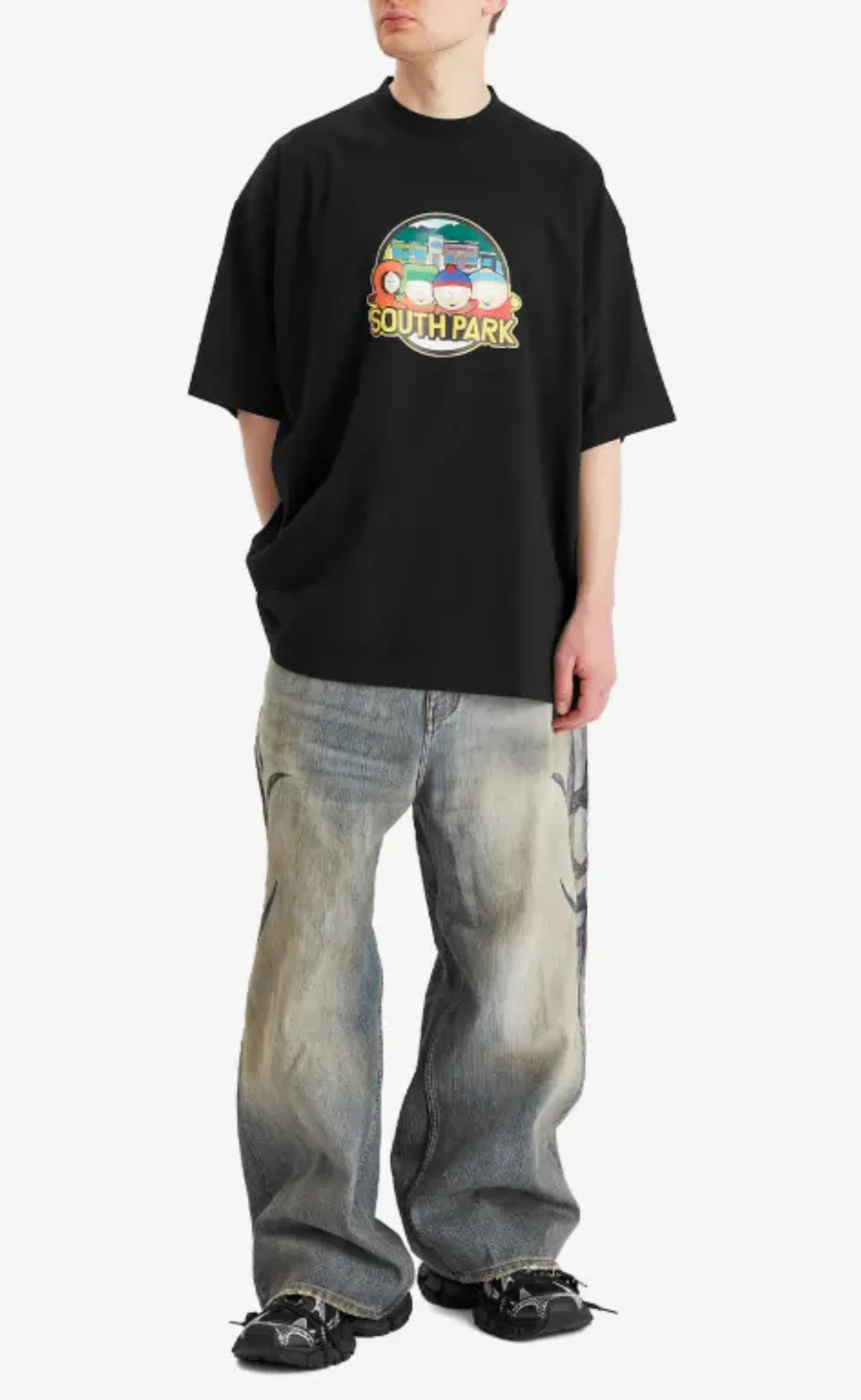 SOUTHPARK OVERSIZED BLACK T-SHIRT