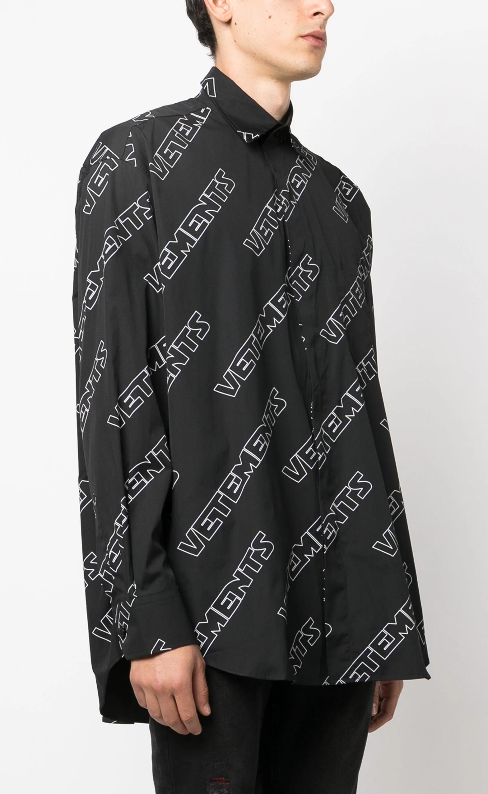 BLACK SPACE MONOGRAM SHIRT