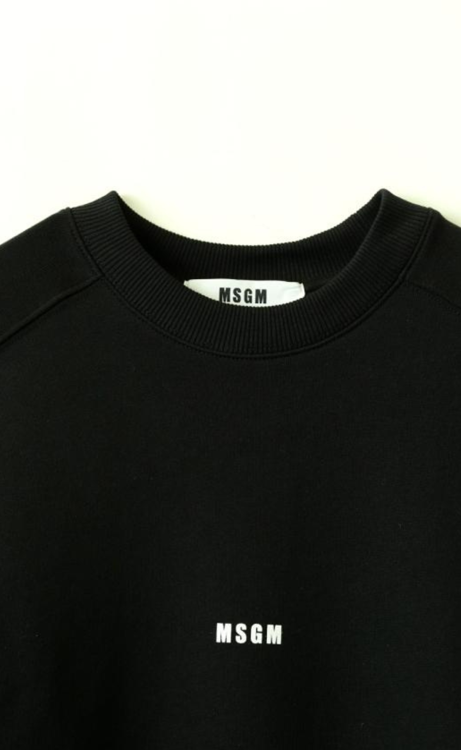 MICRO LOGO BLACK CREWNECK