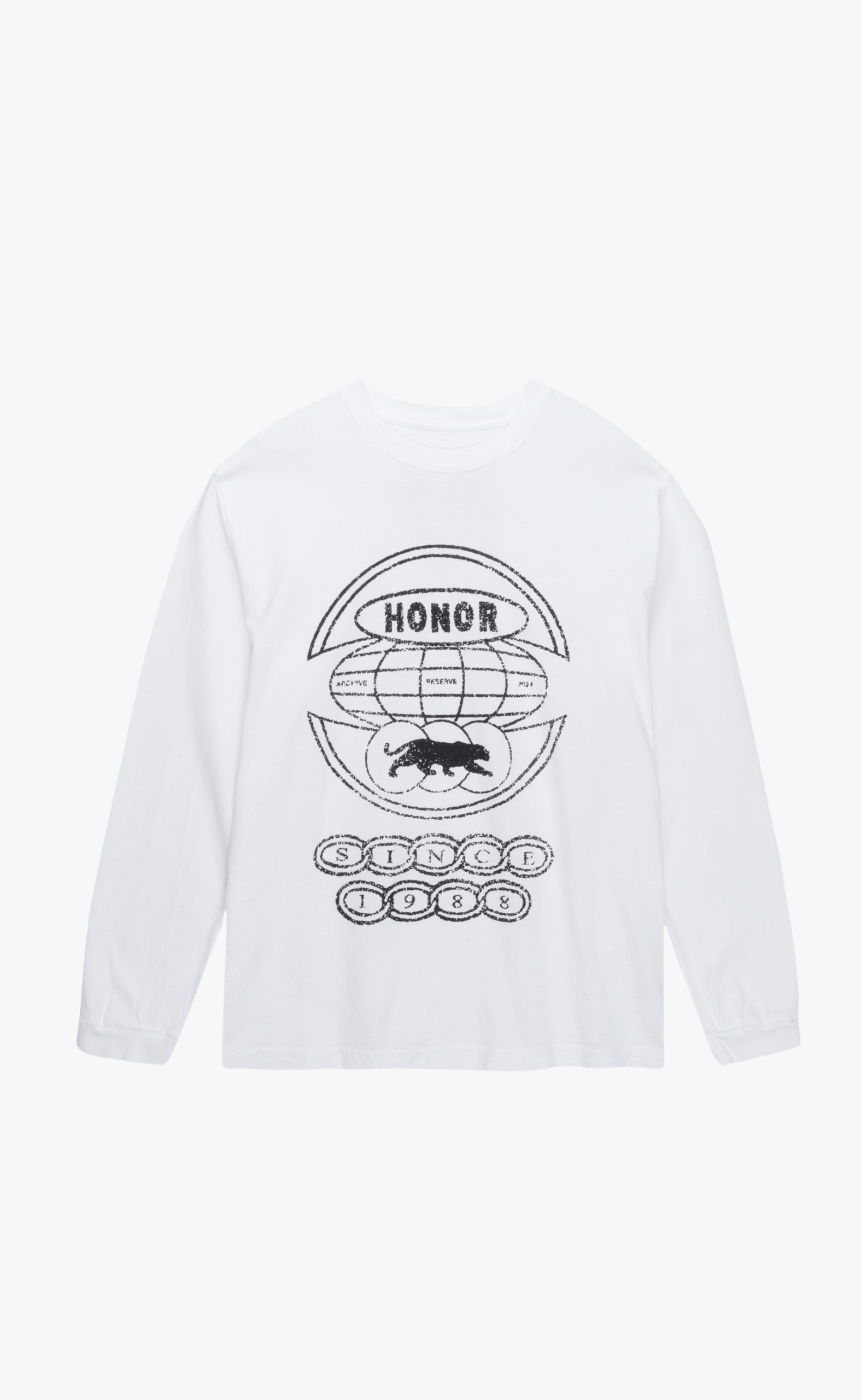 GLOBAL LOGO WHITE LONGSLEEVE