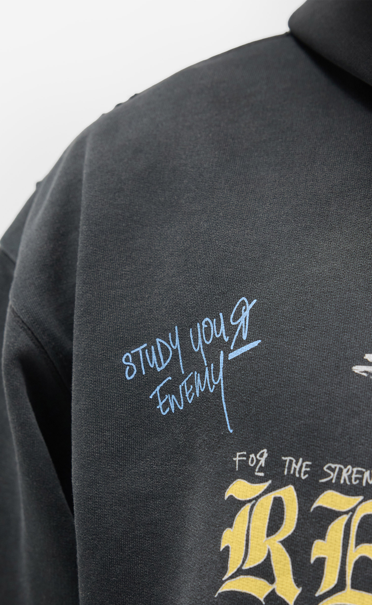ENEMY WASHED BLACK HOODIE
