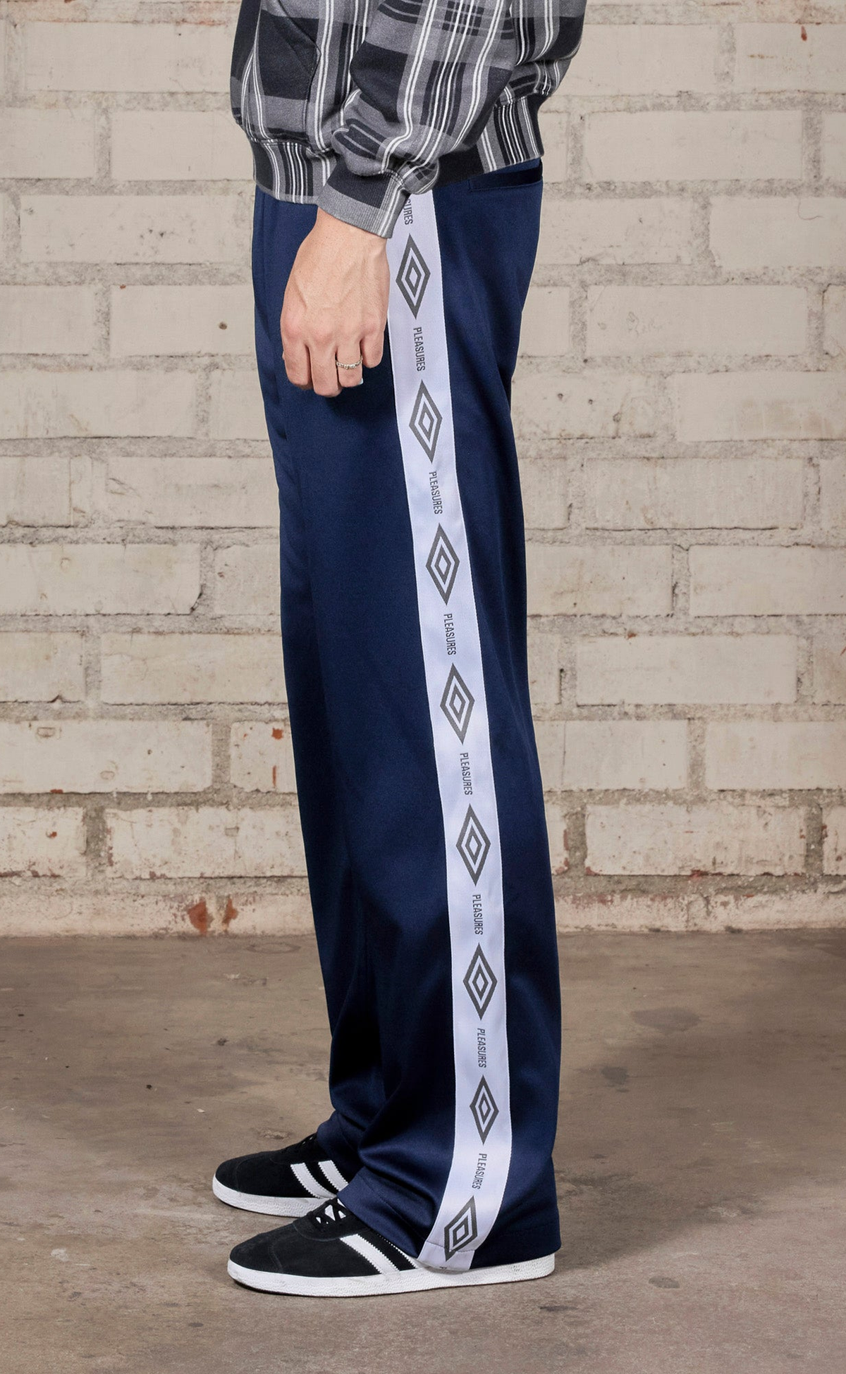 BOOTCUT TRACK PANTS NAVY PANTS