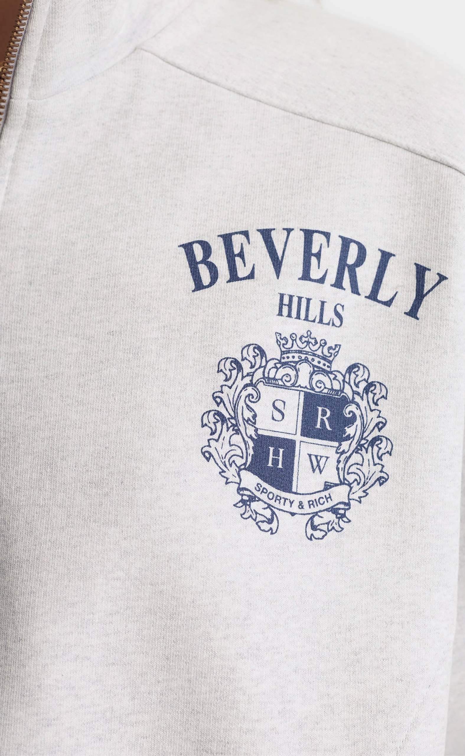 BH CREST HEATHER GRAY QUARTER ZIP