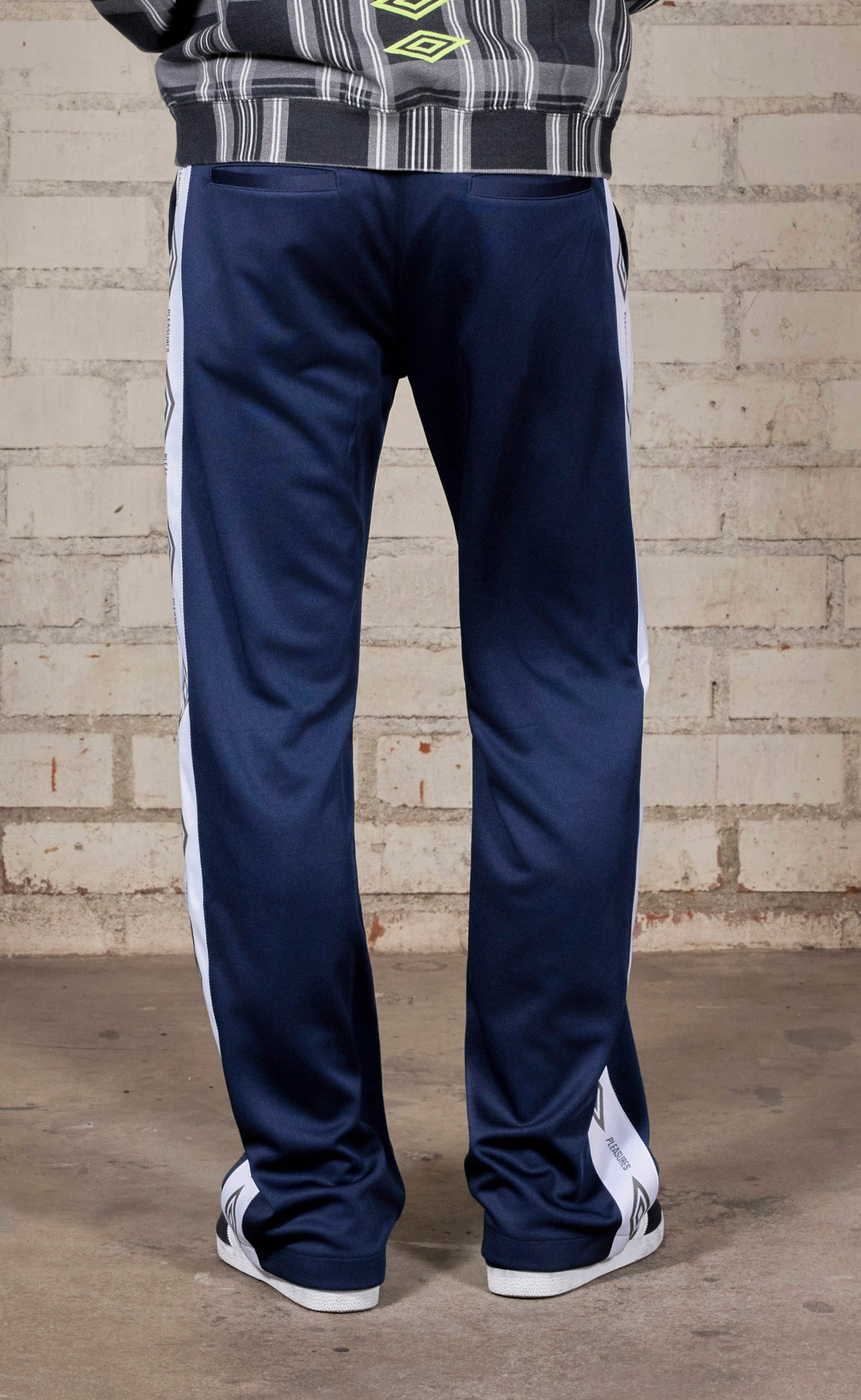 BOOTCUT TRACK PANTS NAVY PANTS