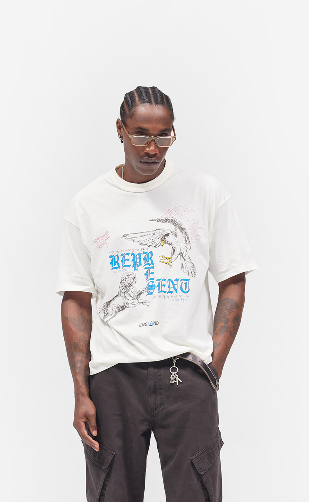ENEMY FLAT WHITE T-SHIRT