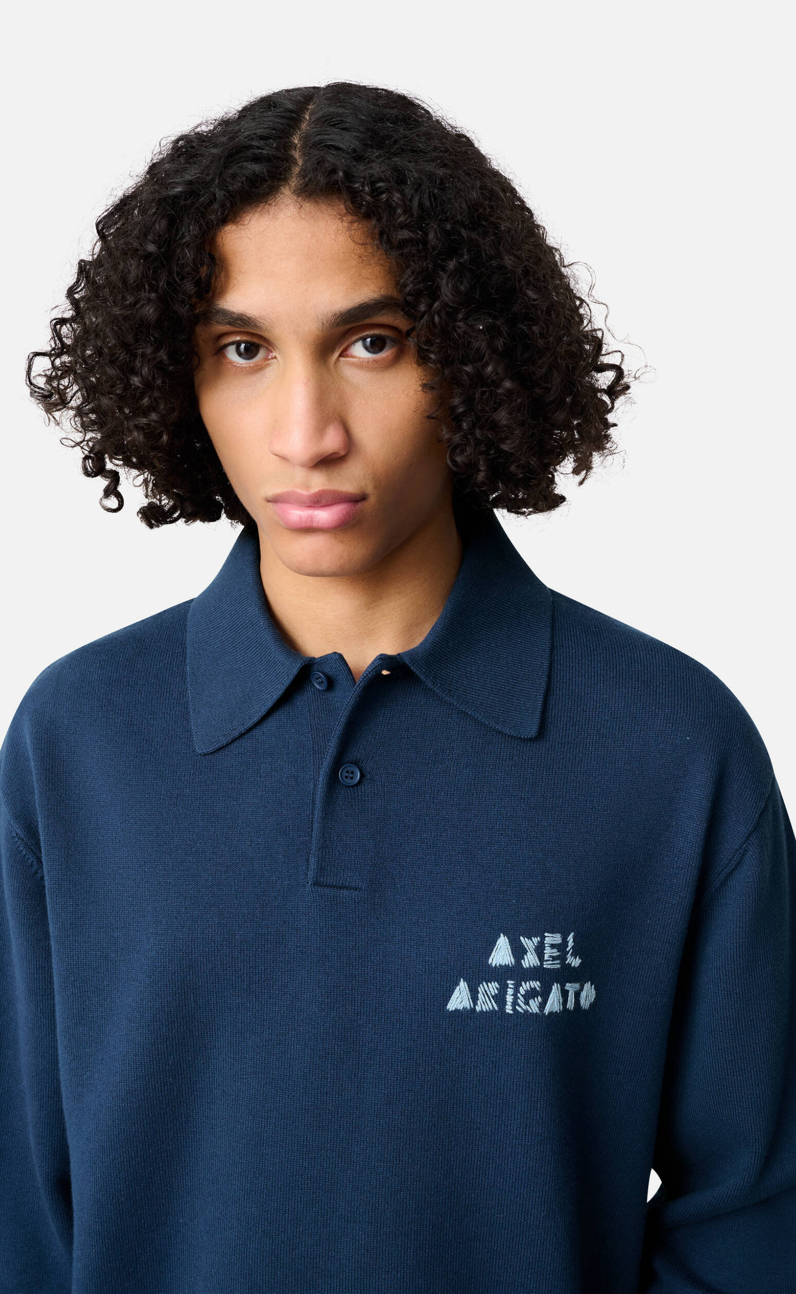 FREY ASH POLO NAVY SWEATER